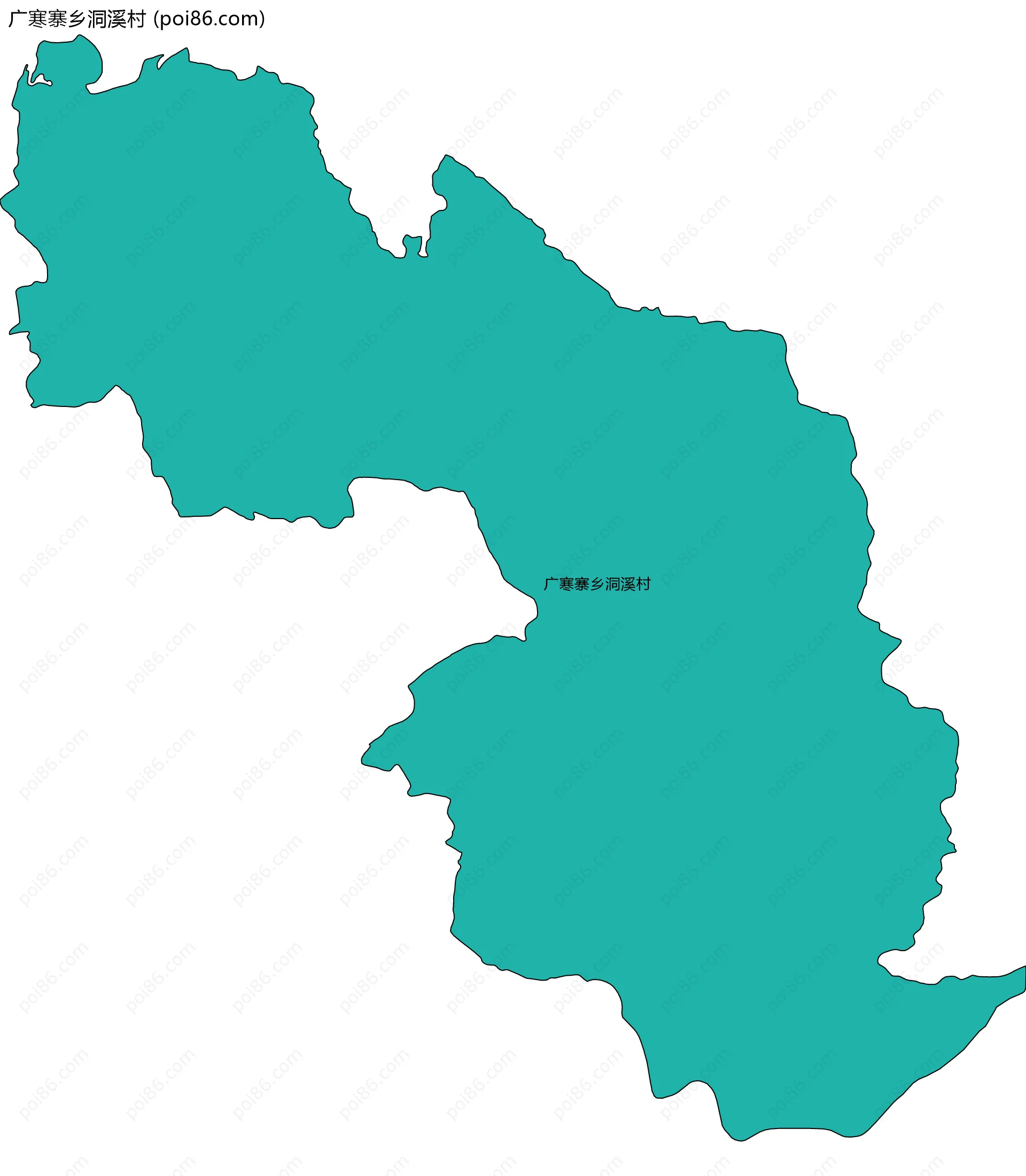 广寒寨乡洞溪村边界地图