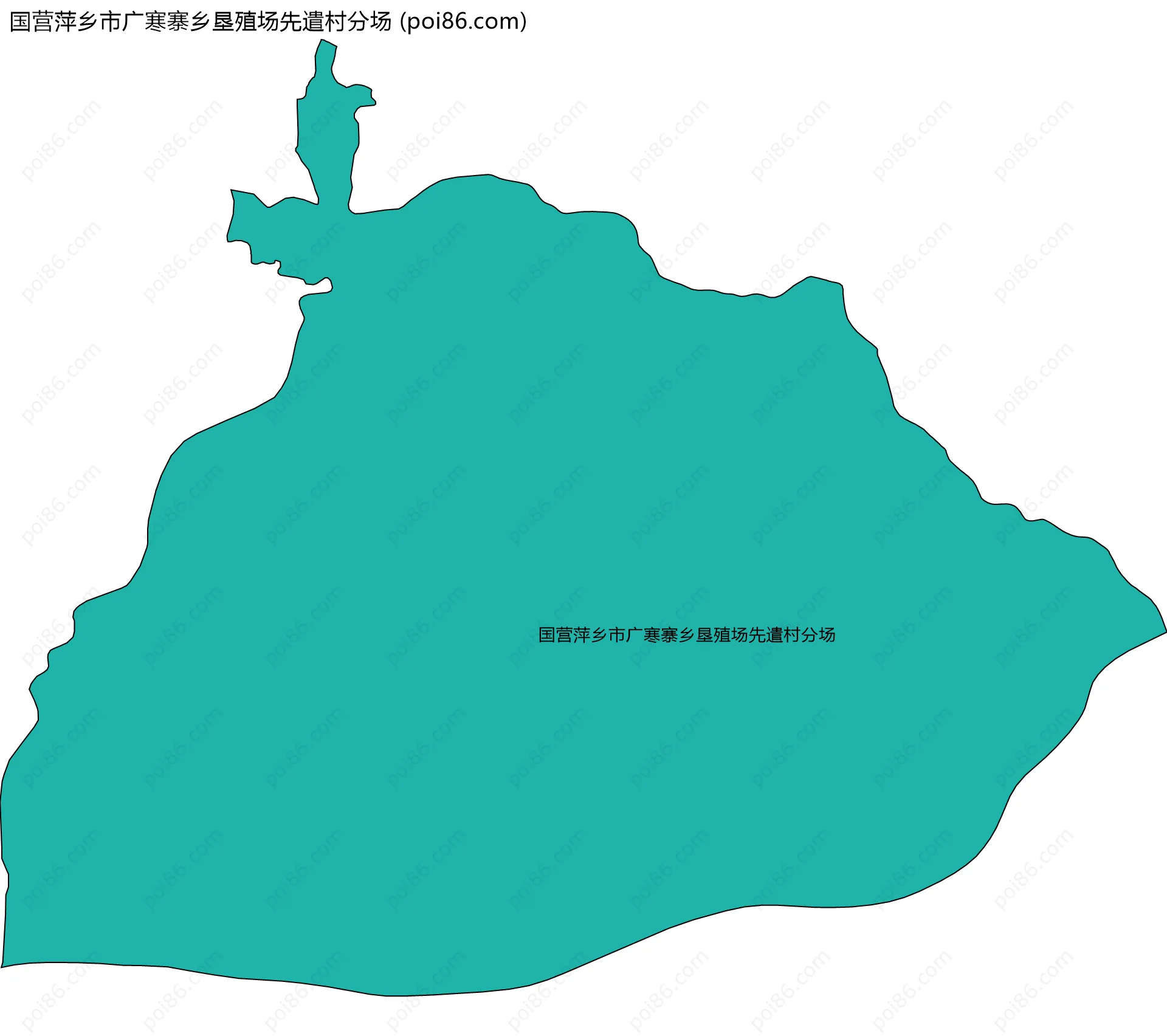 国营萍乡市广寒寨乡垦殖场先遣村分场边界地图