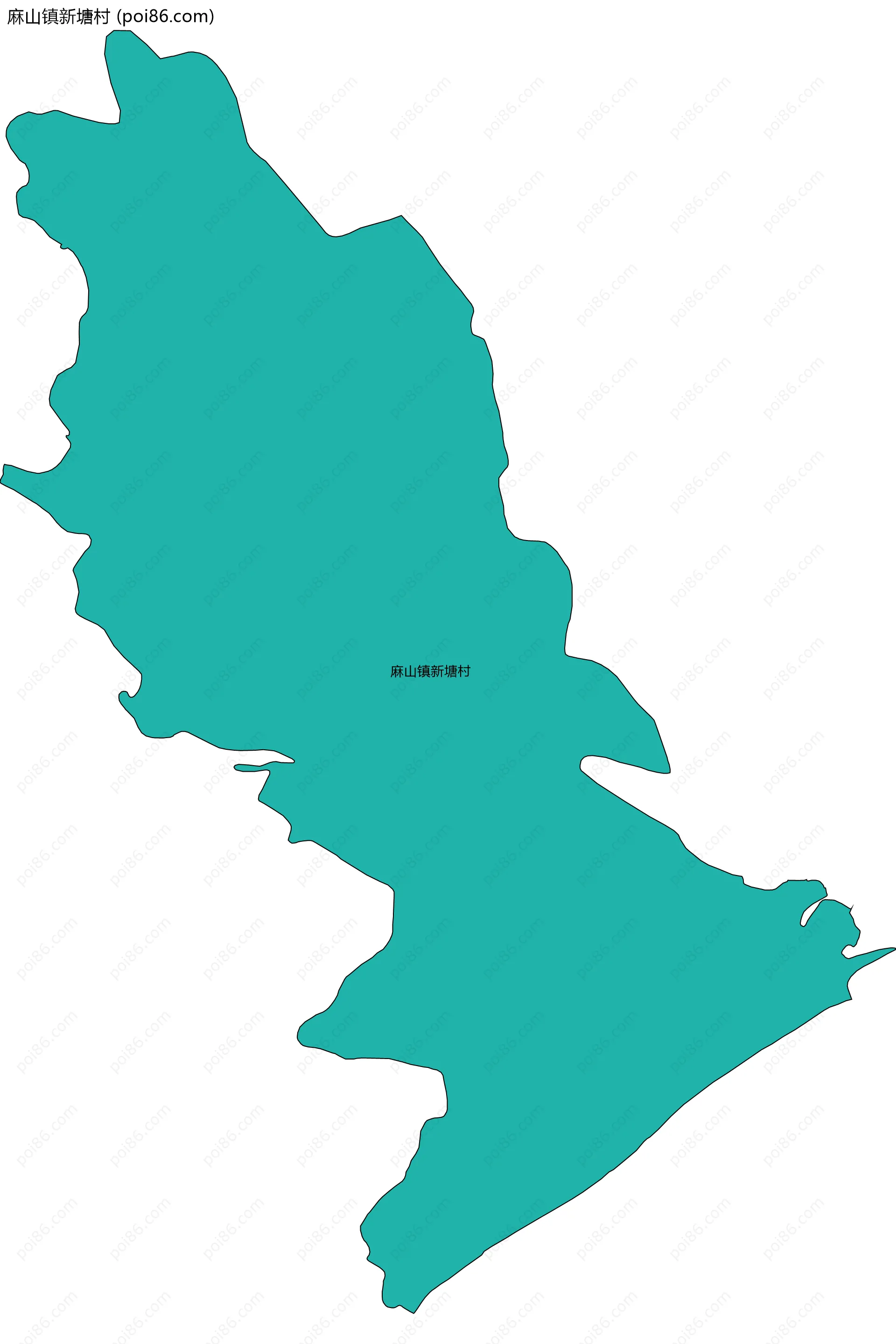 麻山镇新塘村边界地图