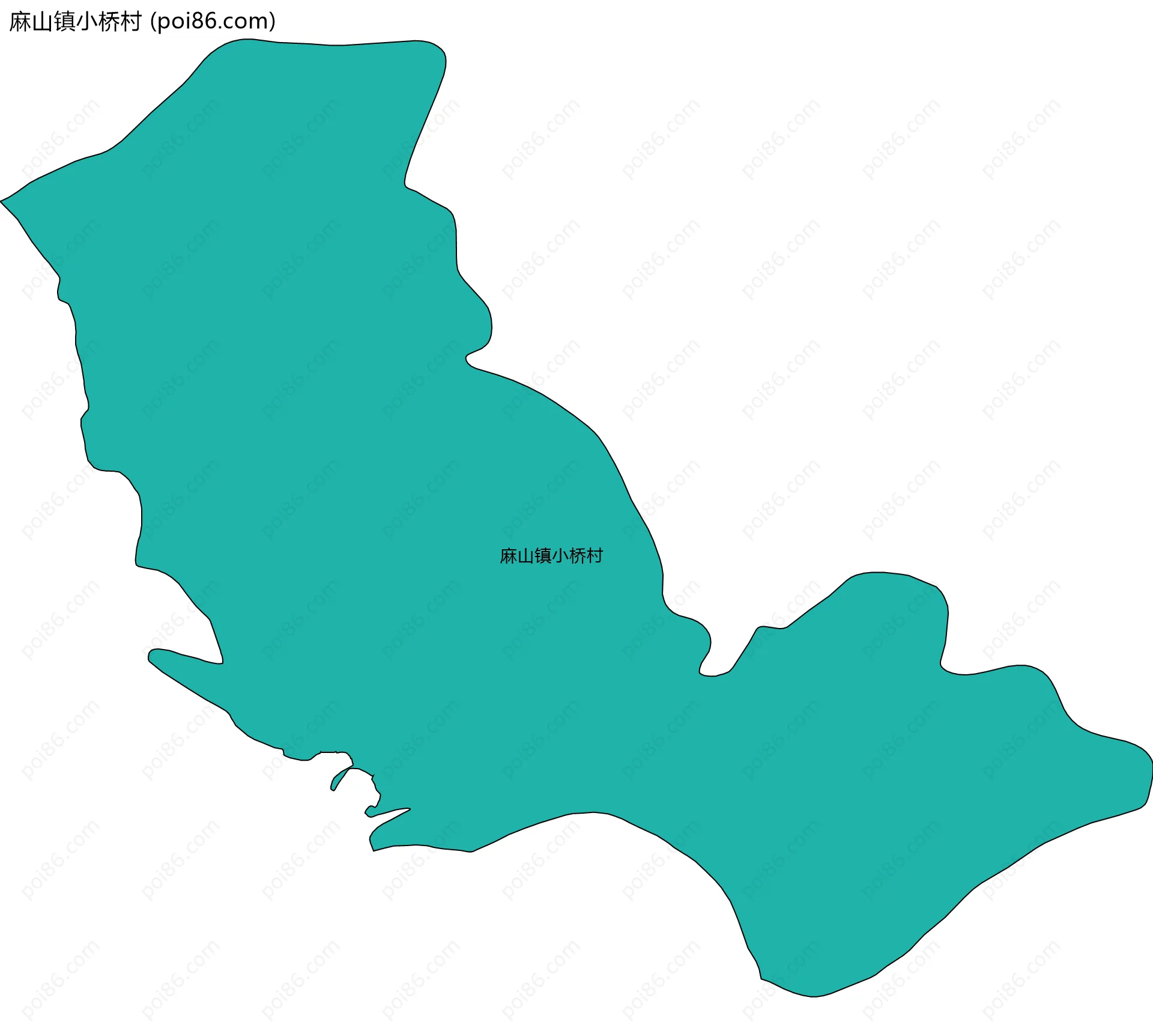 麻山镇小桥村边界地图