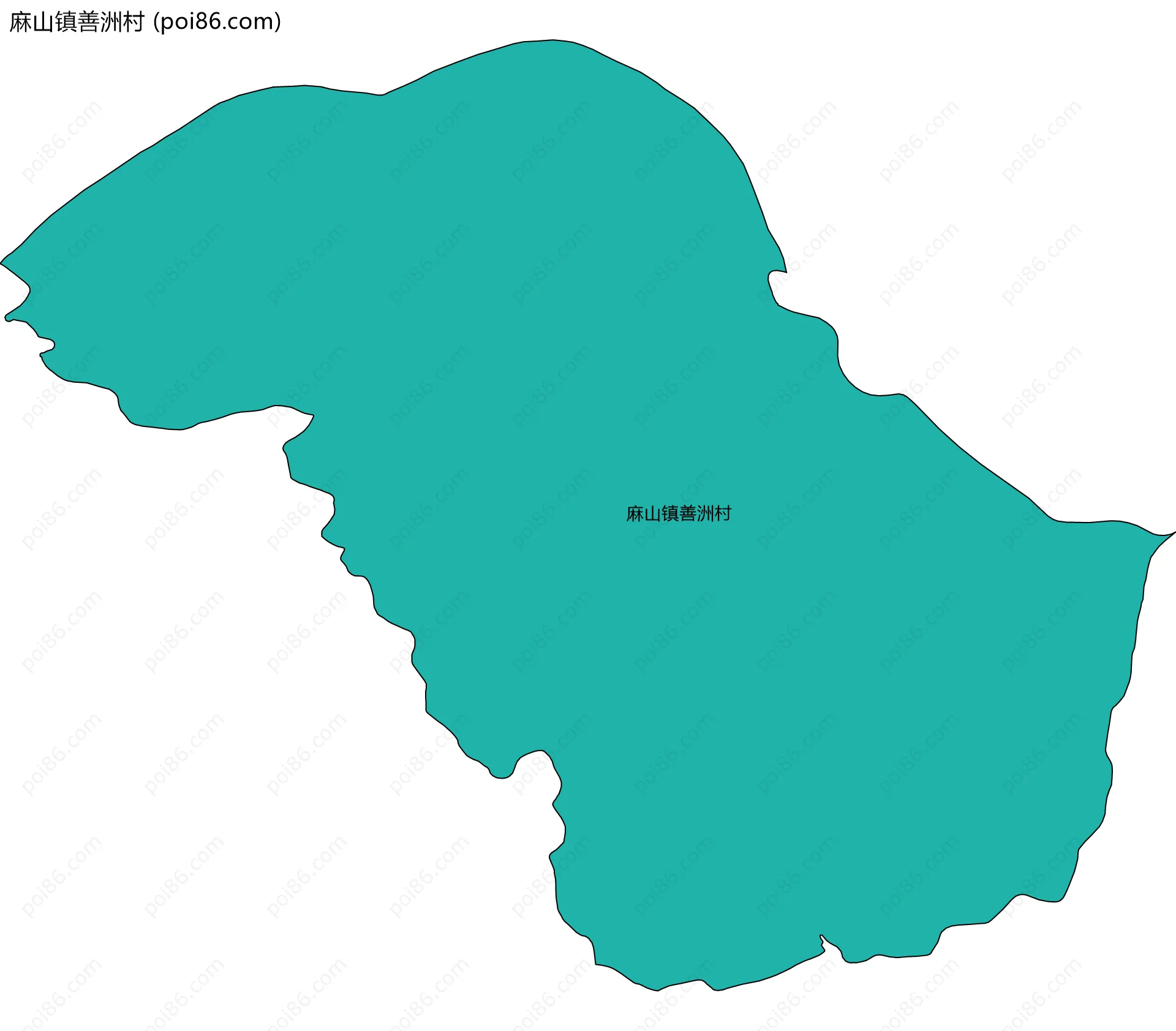 麻山镇善洲村边界地图