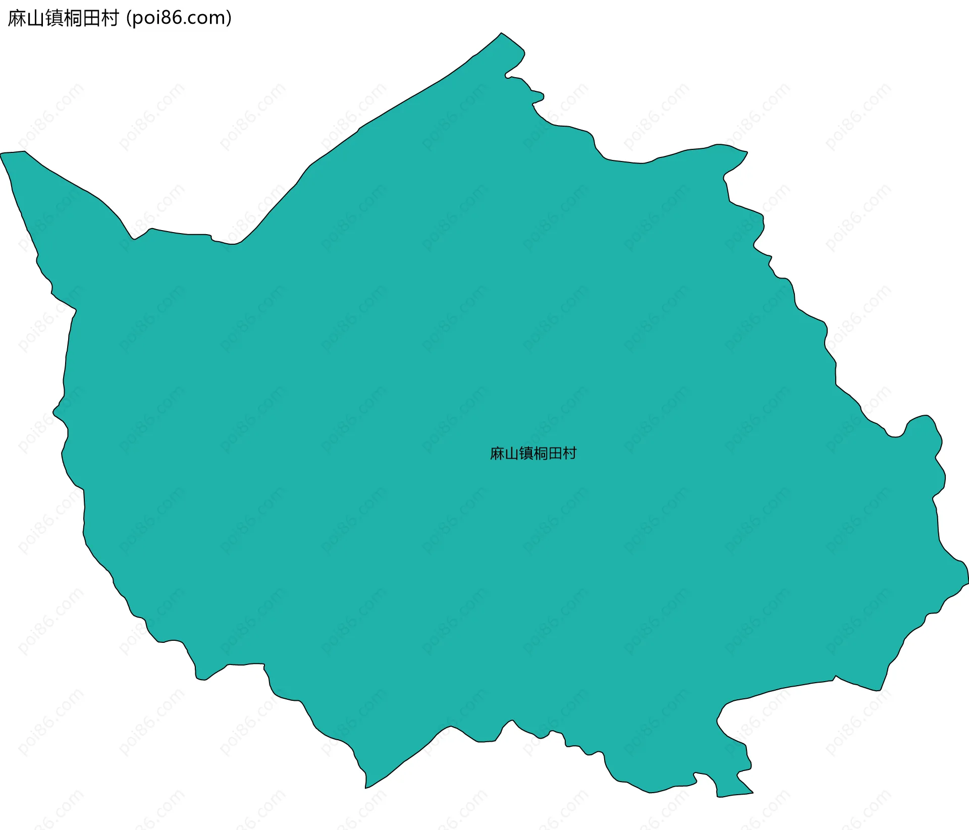 麻山镇桐田村边界地图