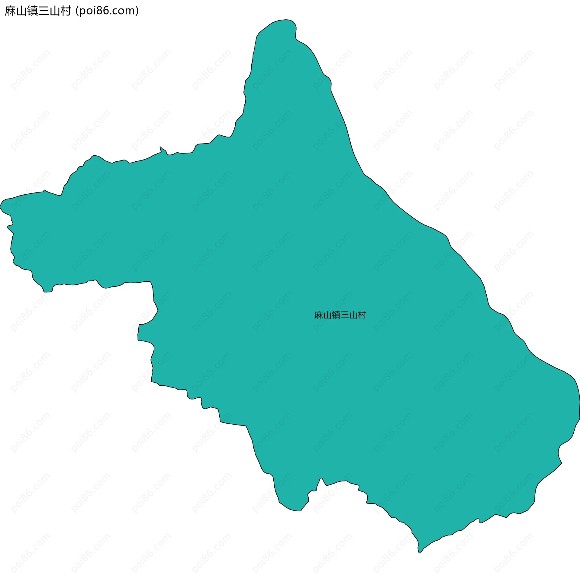 麻山镇三山村边界地图