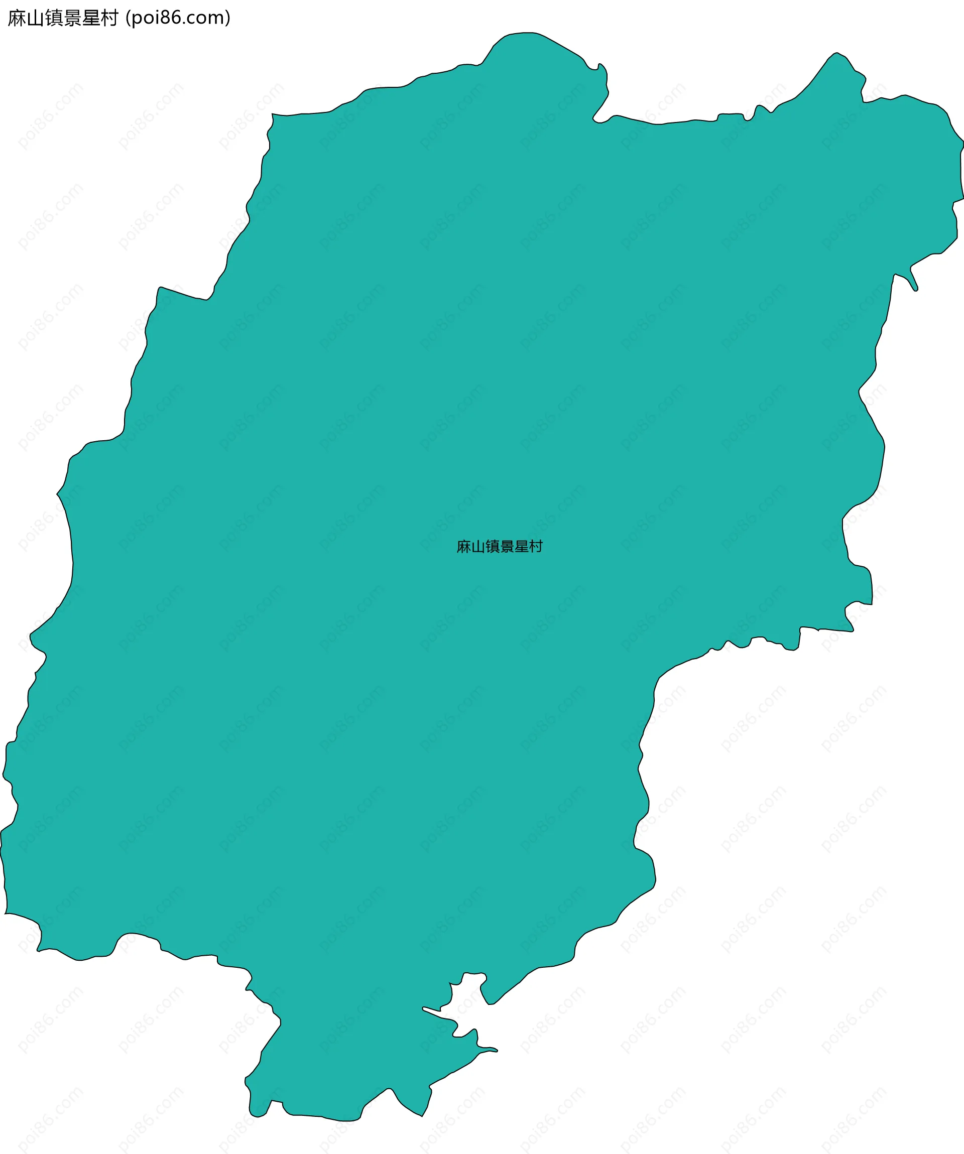 麻山镇景星村边界地图
