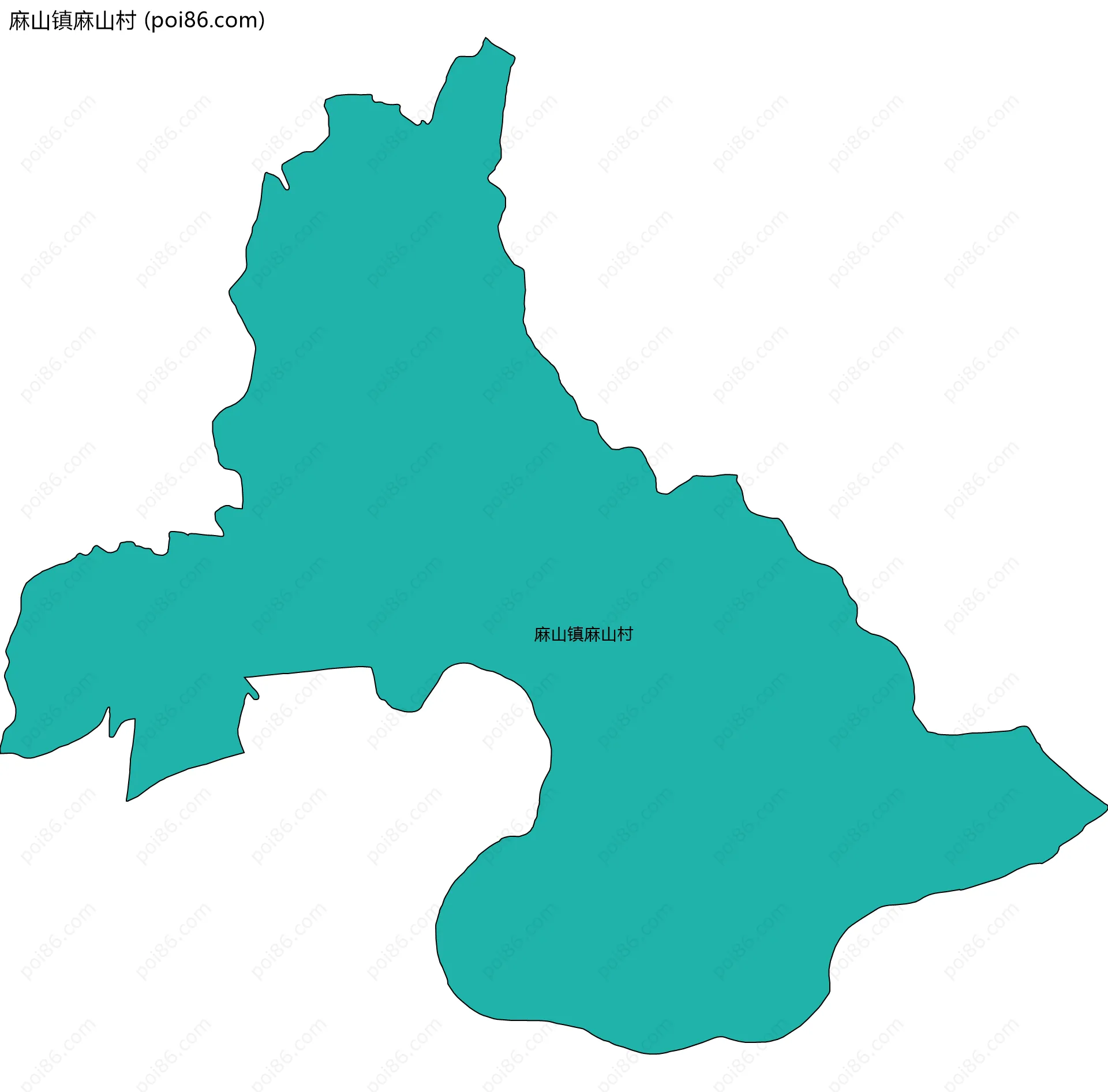 麻山镇麻山村边界地图