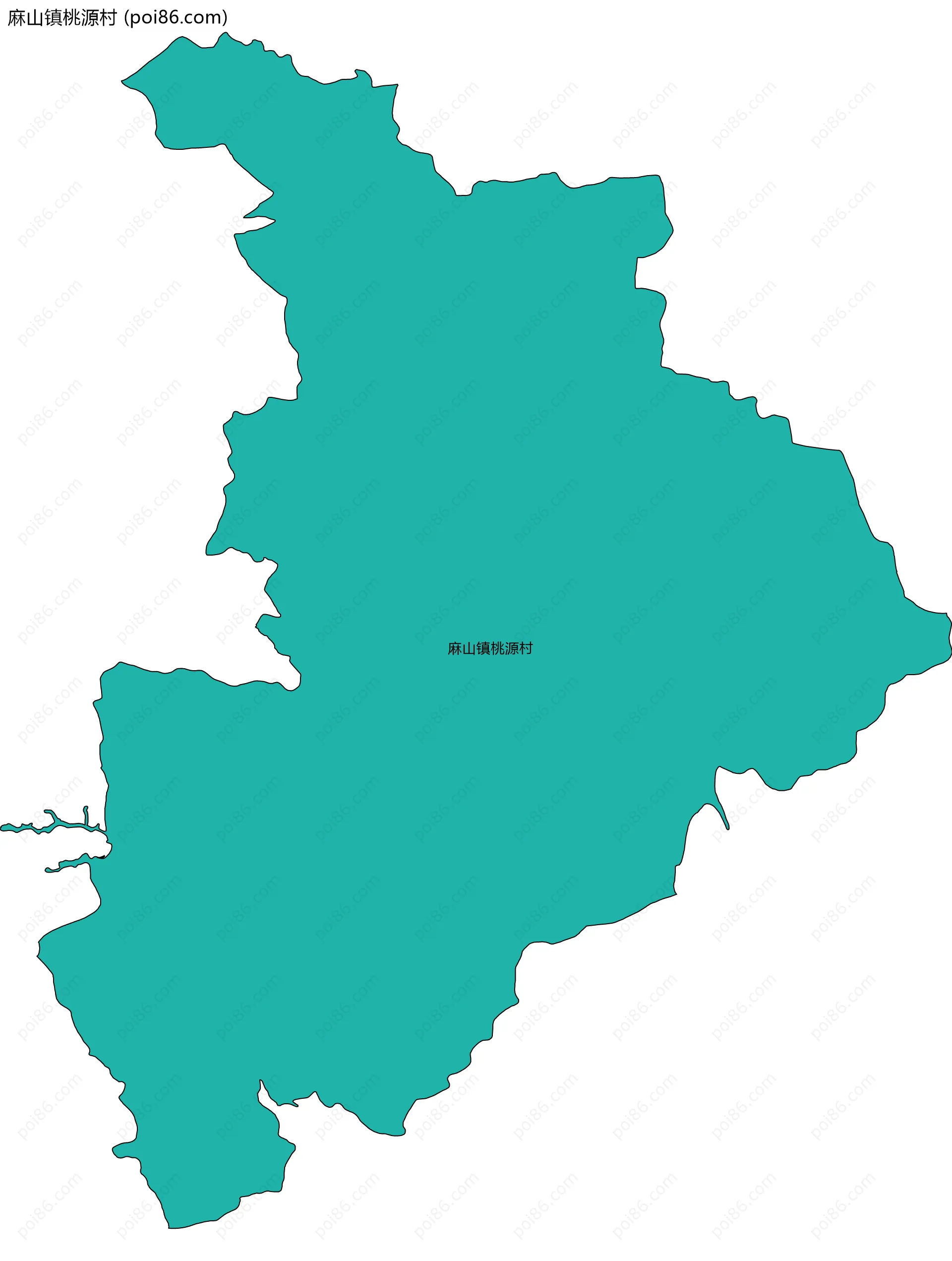 麻山镇桃源村边界地图