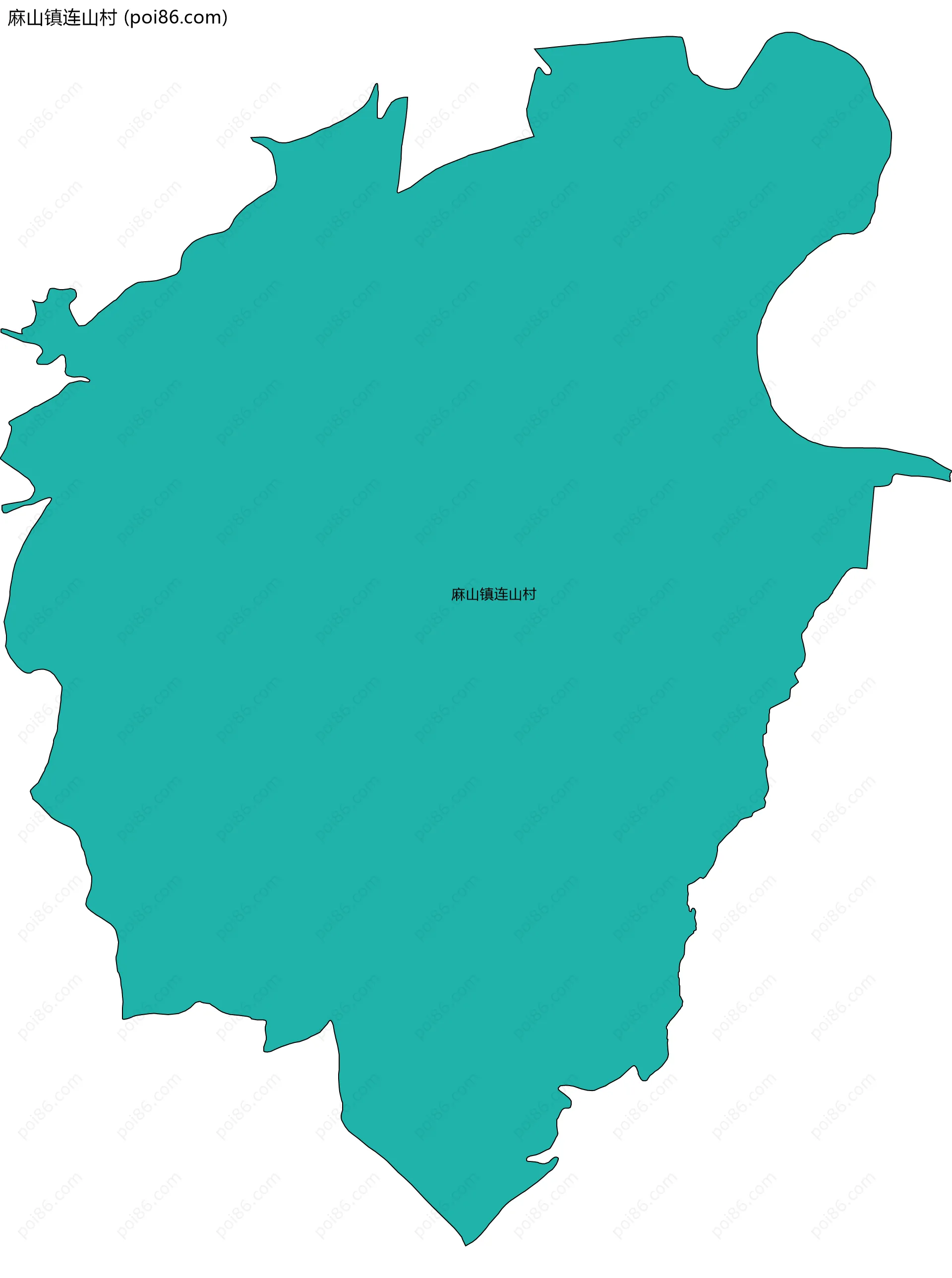 麻山镇连山村边界地图