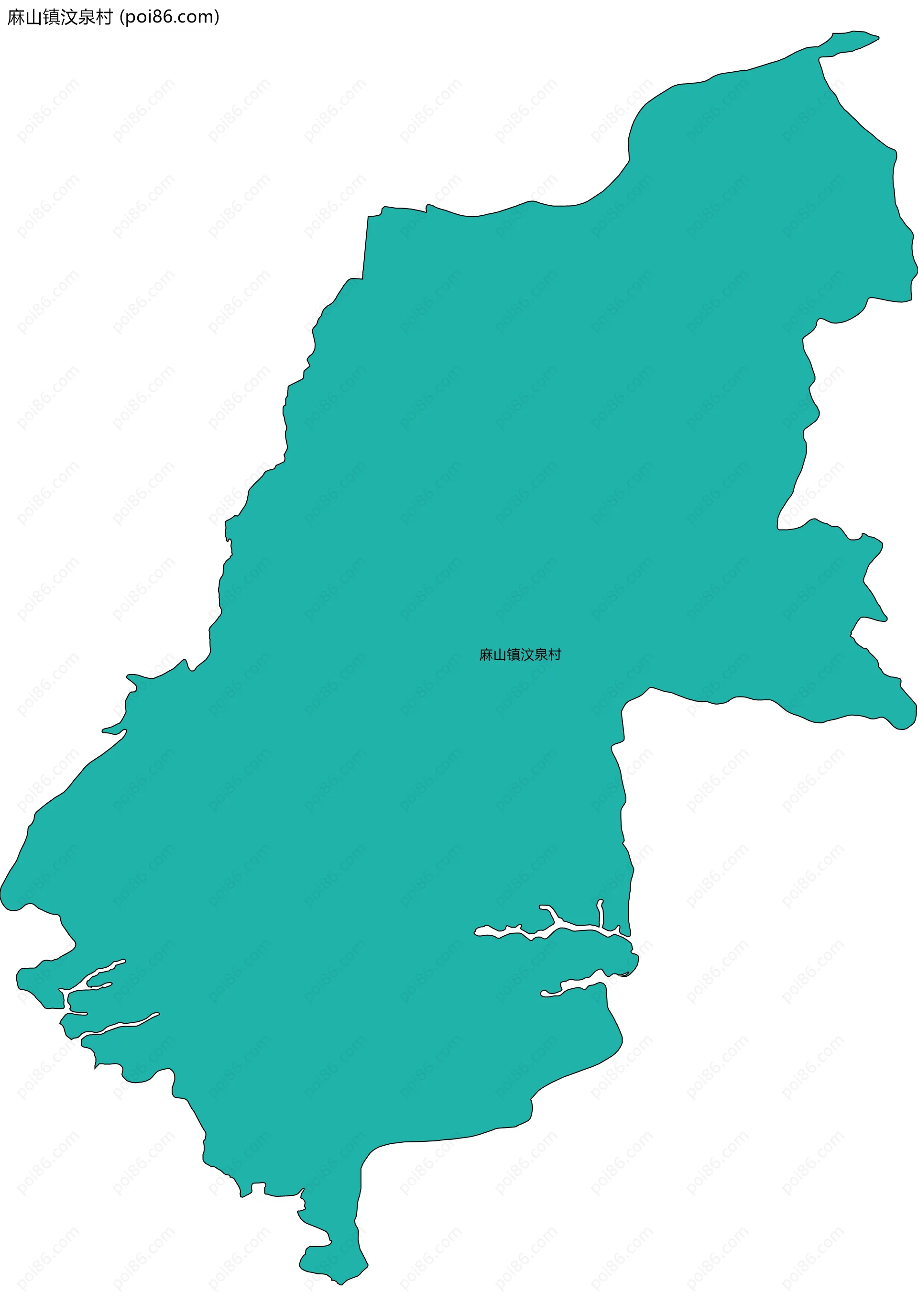 麻山镇汶泉村边界地图