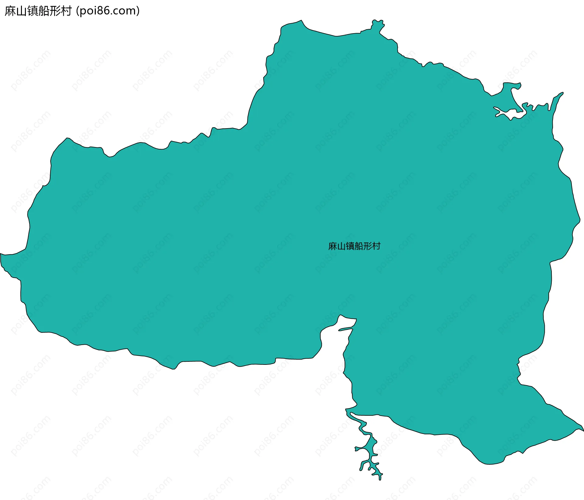 麻山镇船形村边界地图