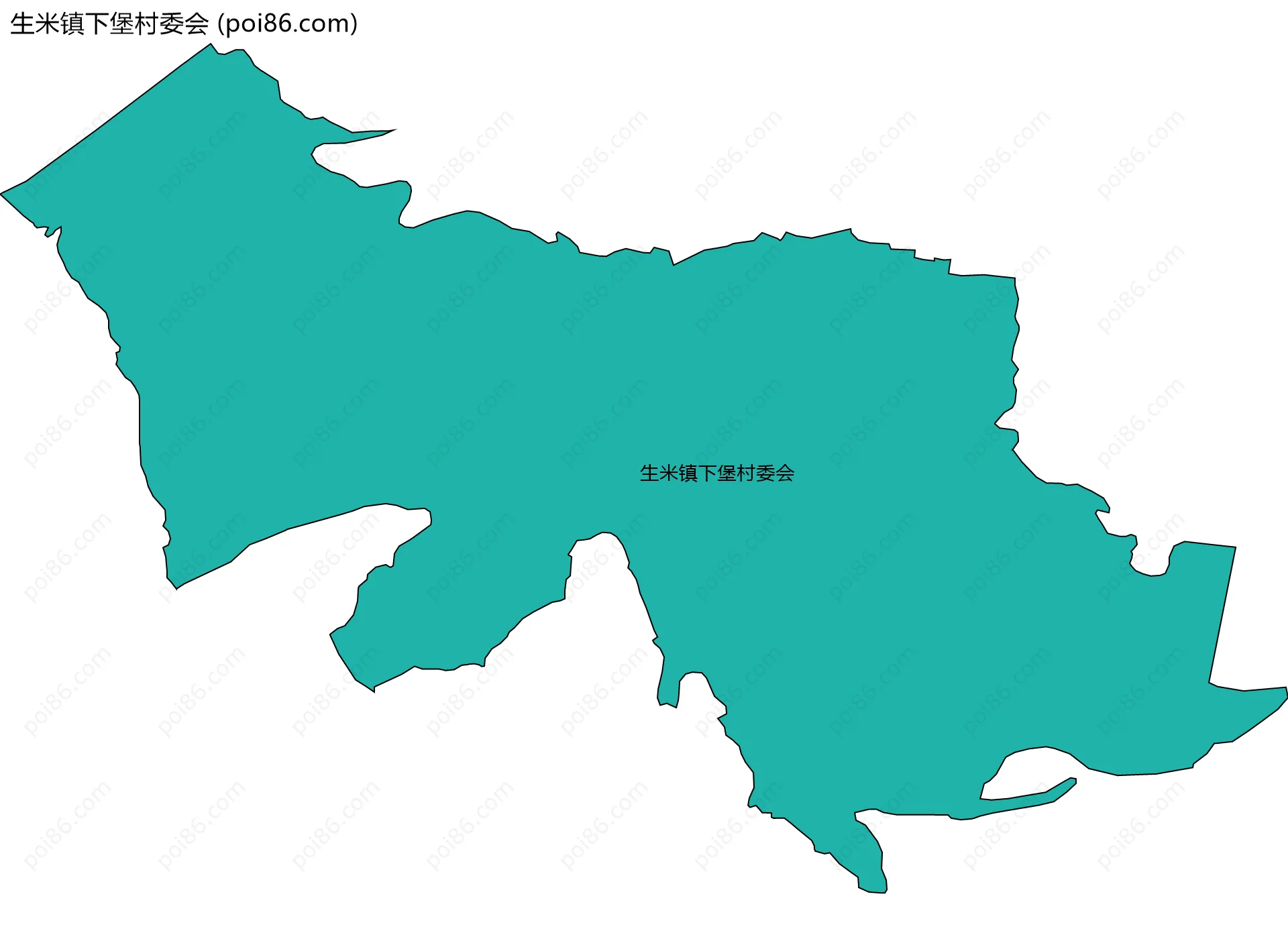 生米镇下堡村委会边界地图