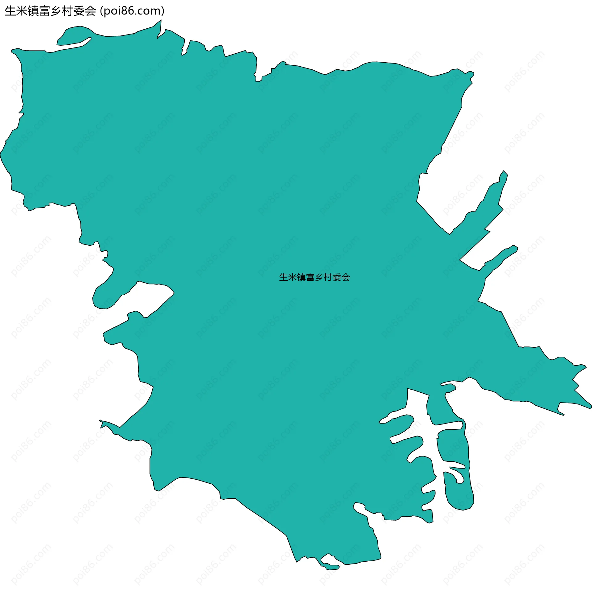 生米镇富乡村委会边界地图