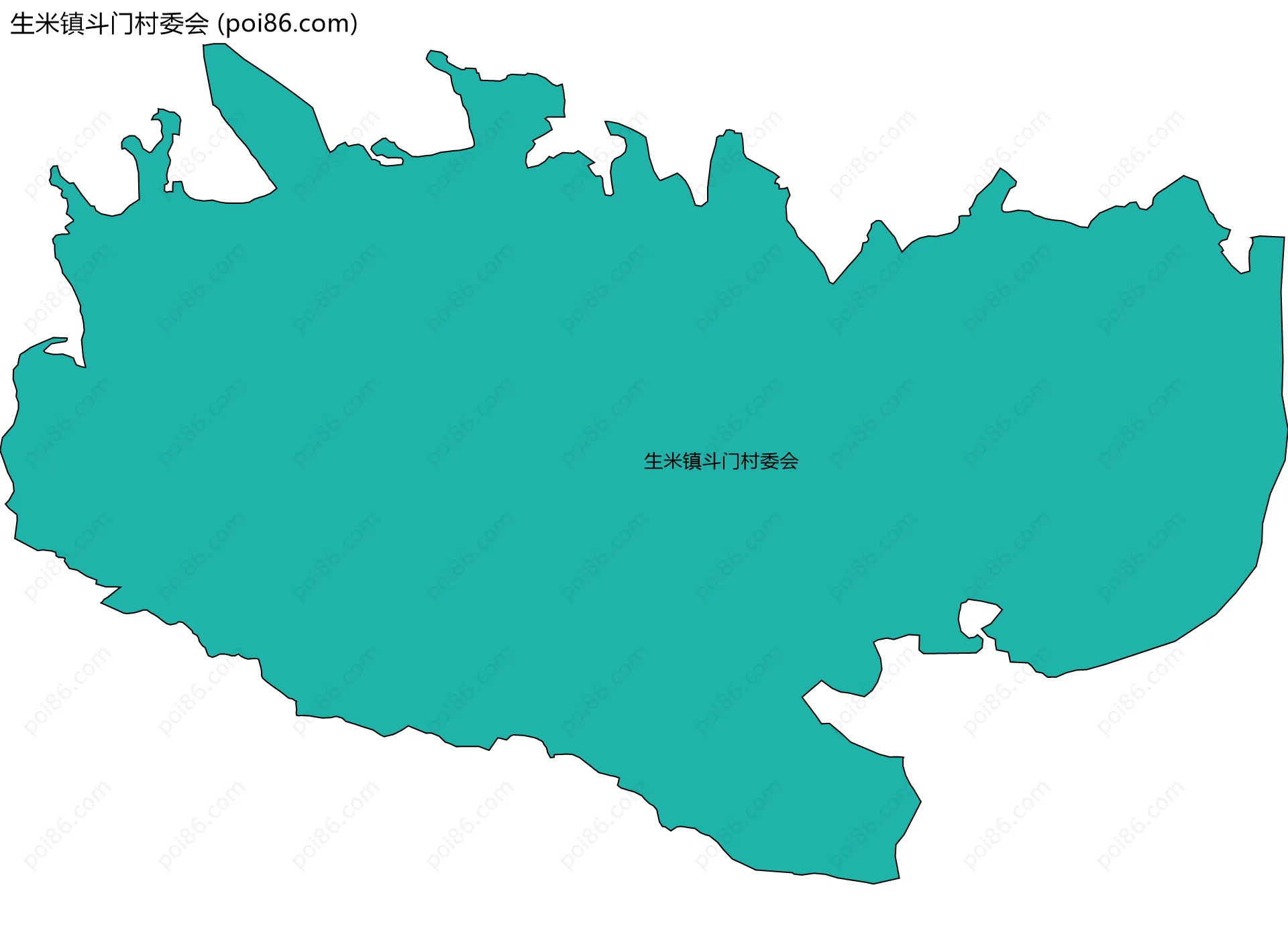 生米镇斗门村委会边界地图