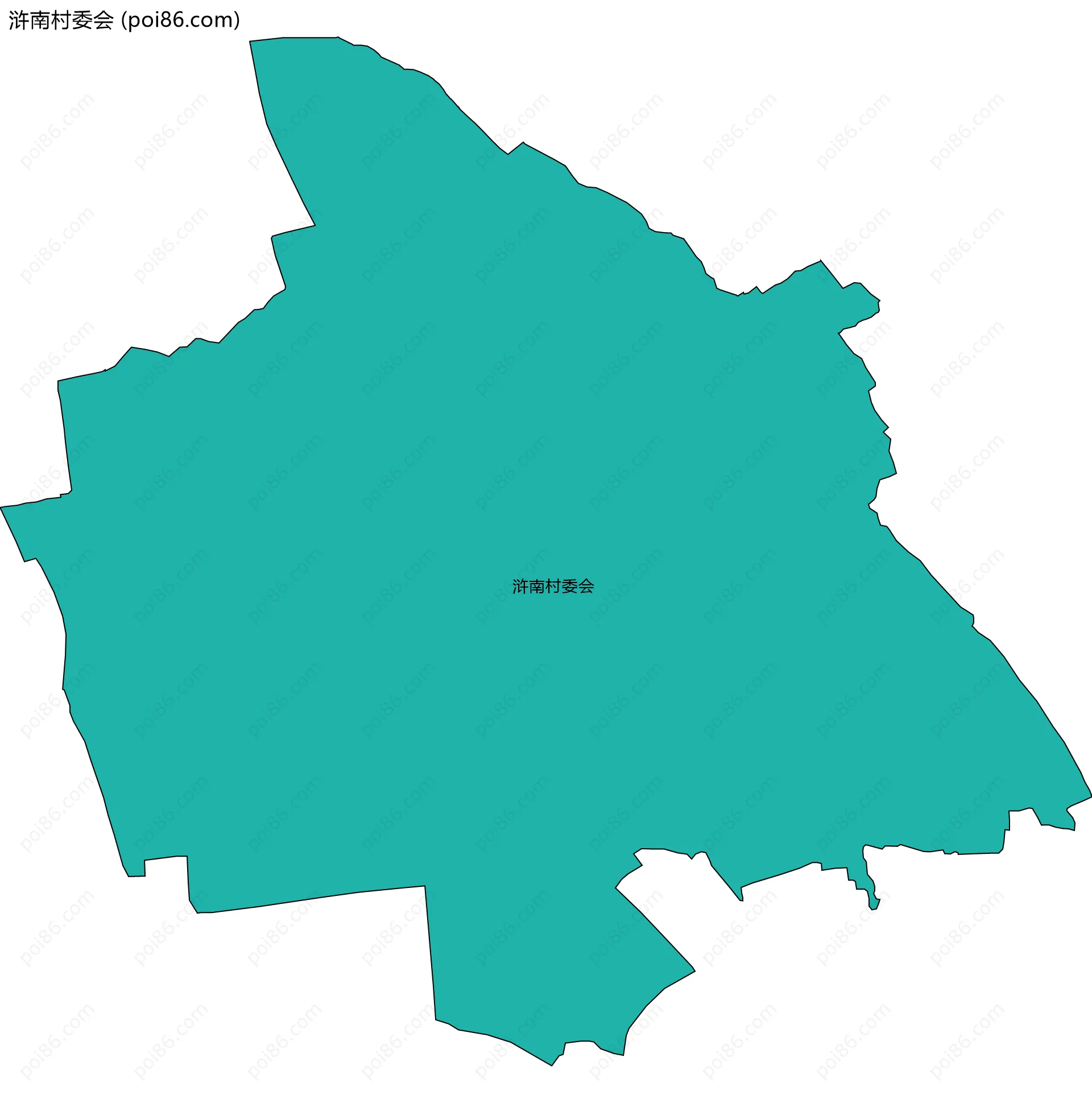 浒南村委会边界地图