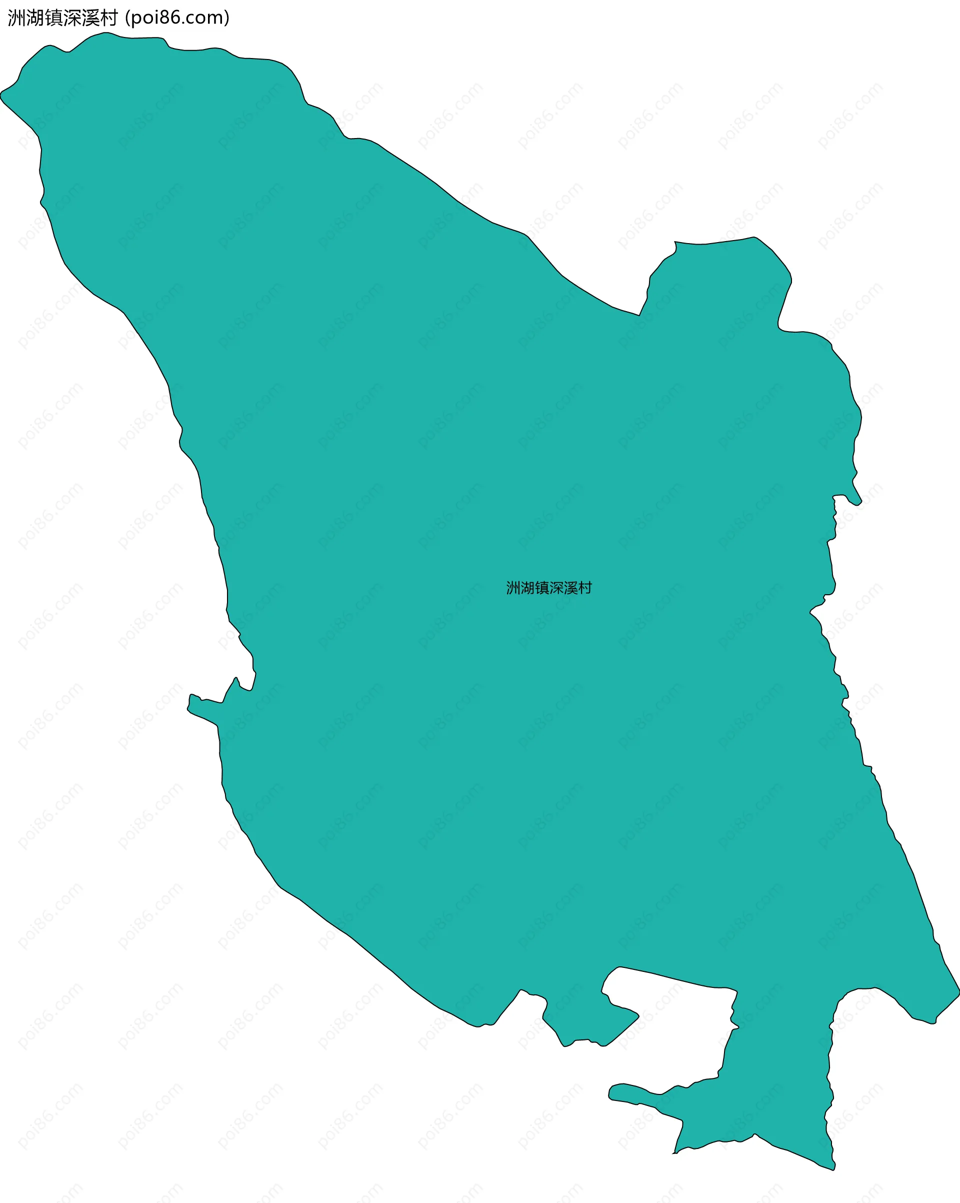 洲湖镇深溪村边界地图
