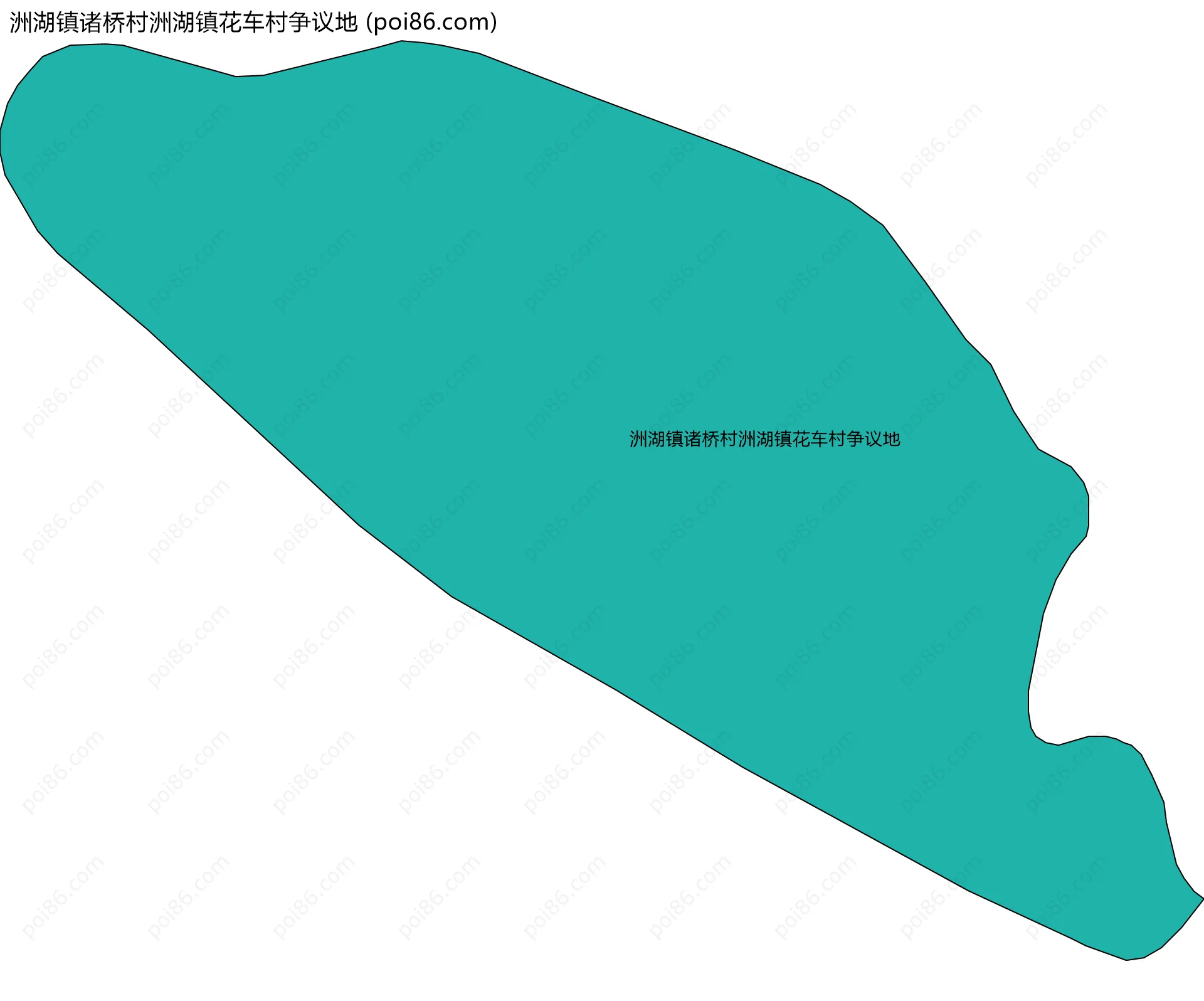洲湖镇诸桥村洲湖镇花车村争议地边界地图