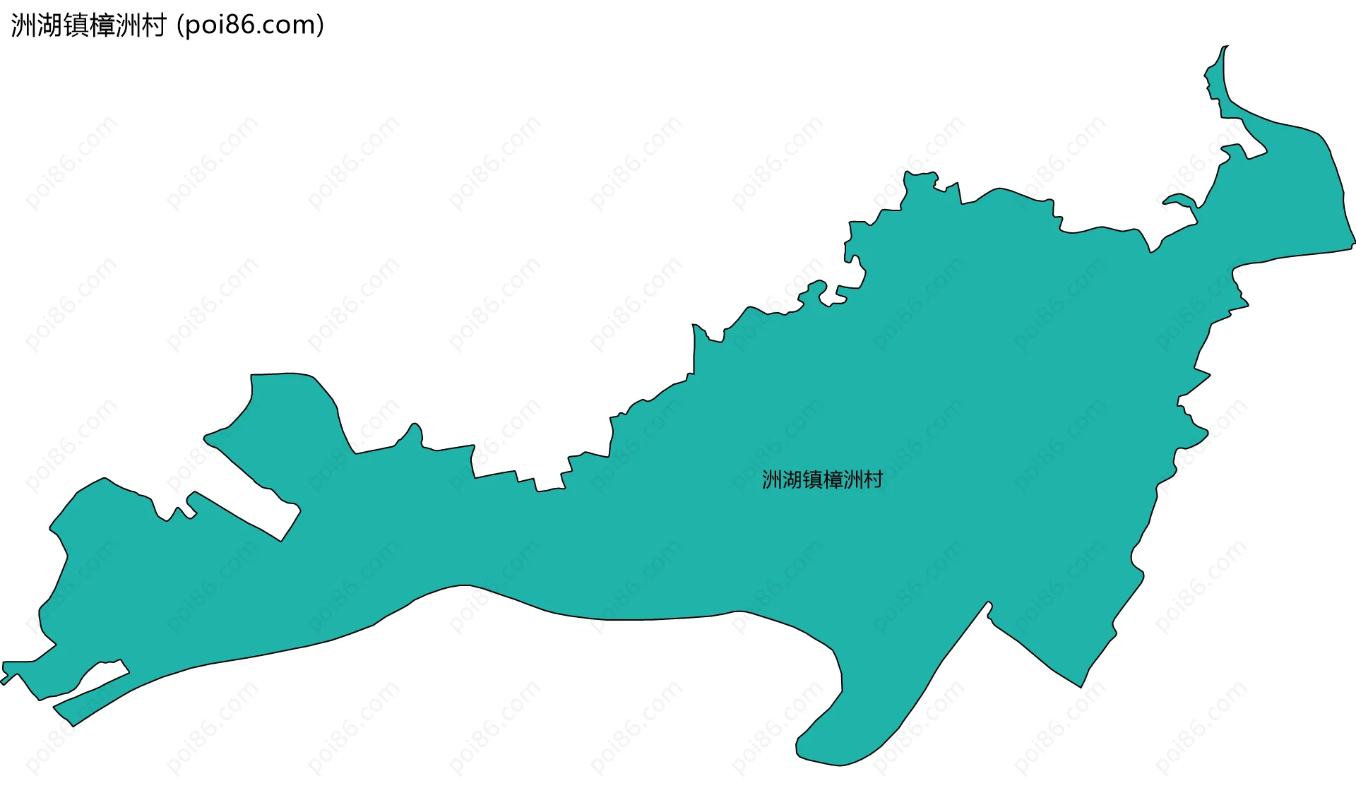 洲湖镇樟洲村边界地图