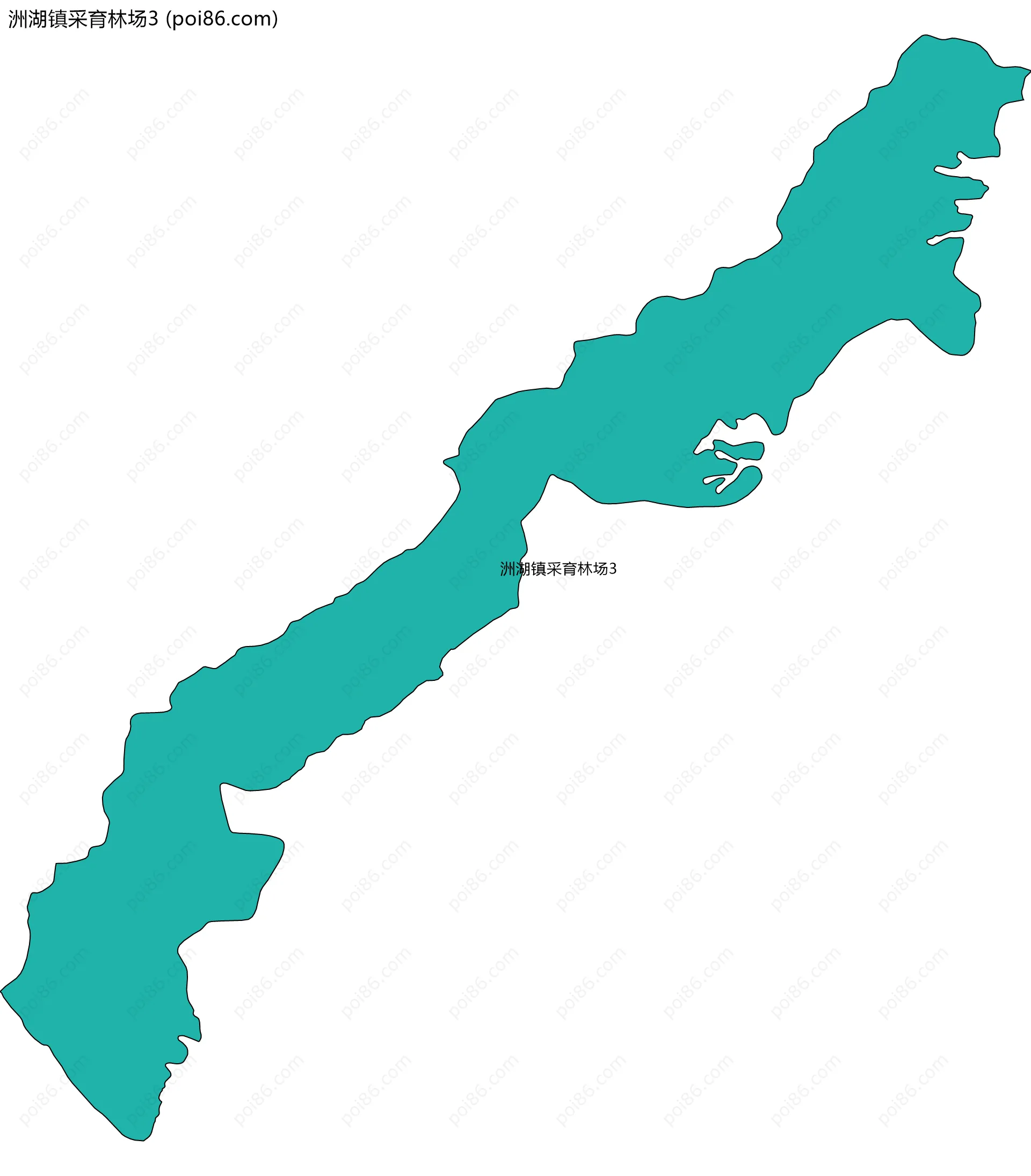 洲湖镇采育林场3边界地图