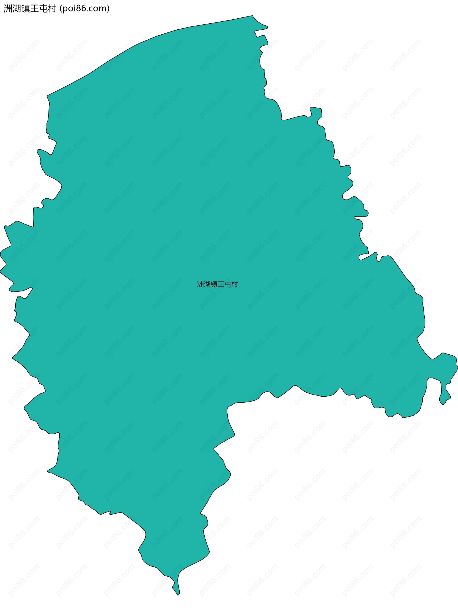 洲湖镇王屯村边界地图