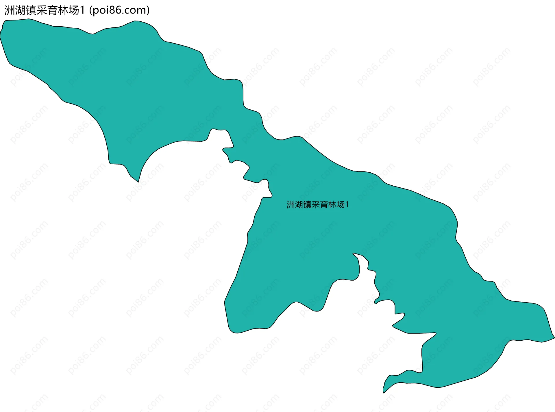 洲湖镇采育林场1边界地图