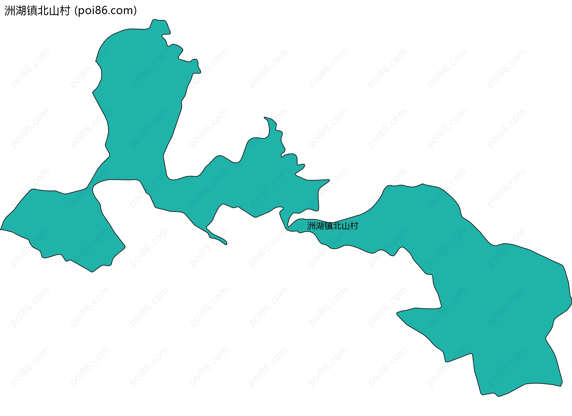 洲湖镇北山村边界地图