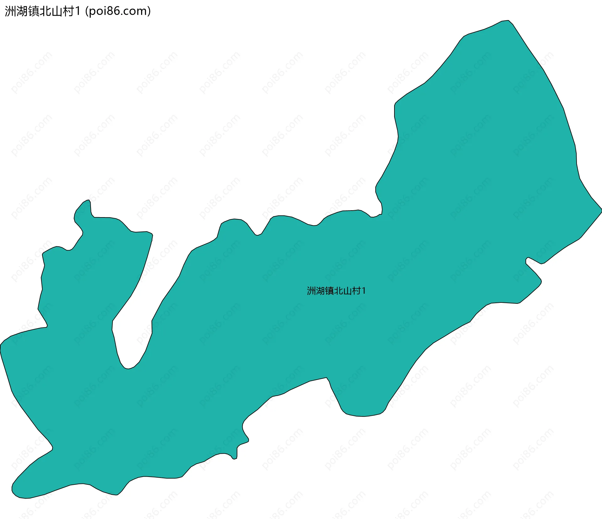 洲湖镇北山村1边界地图