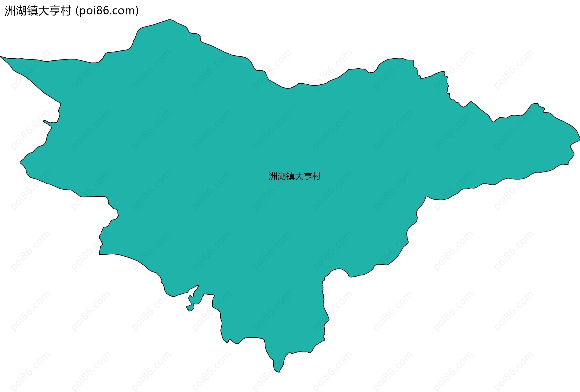 洲湖镇大亨村边界地图