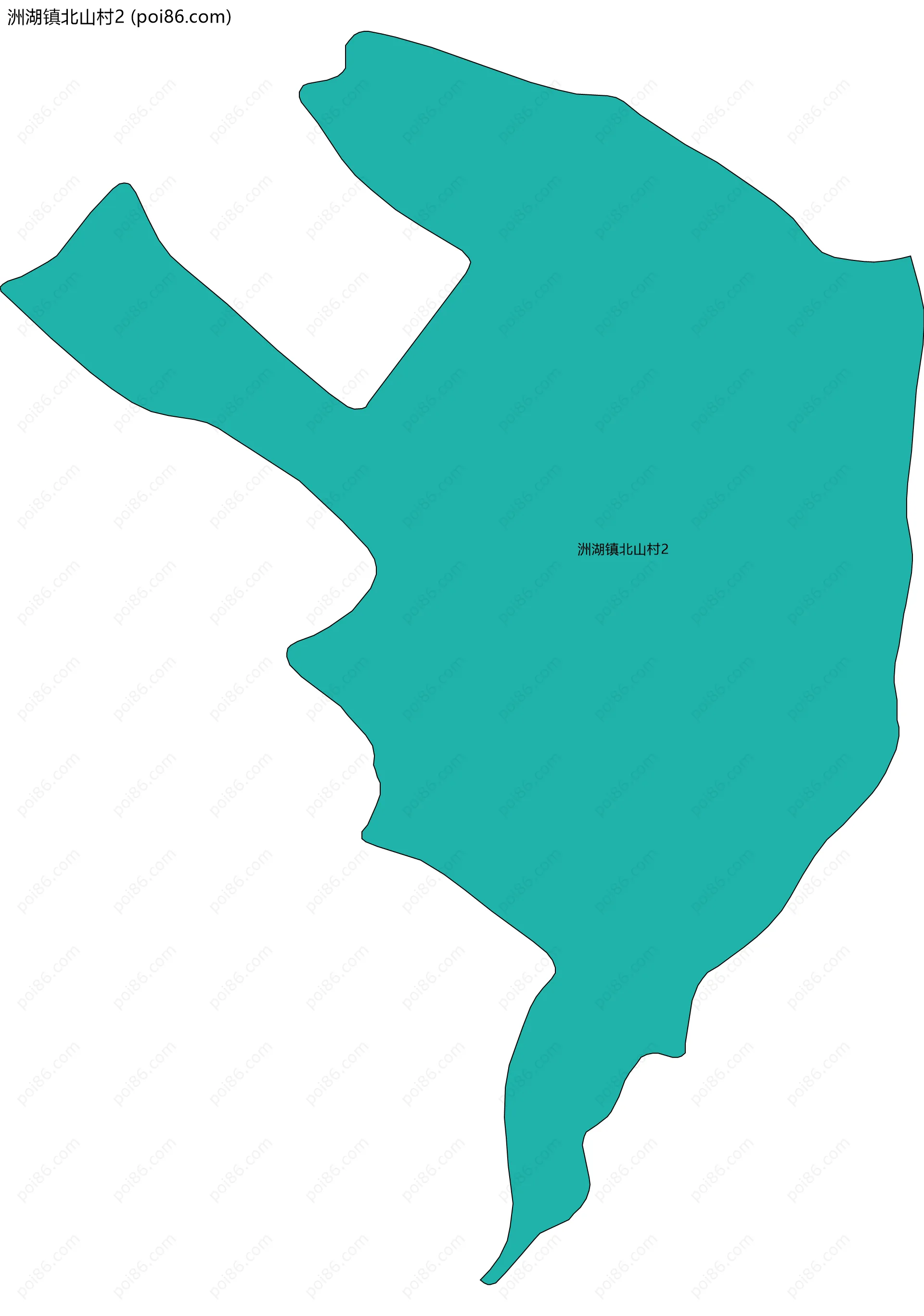 洲湖镇北山村2边界地图