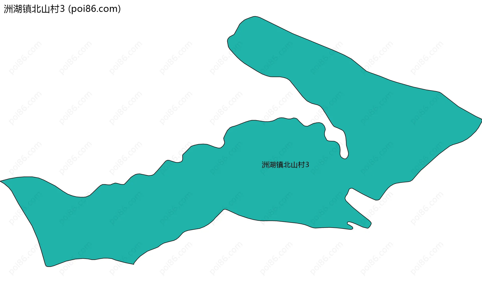 洲湖镇北山村3边界地图