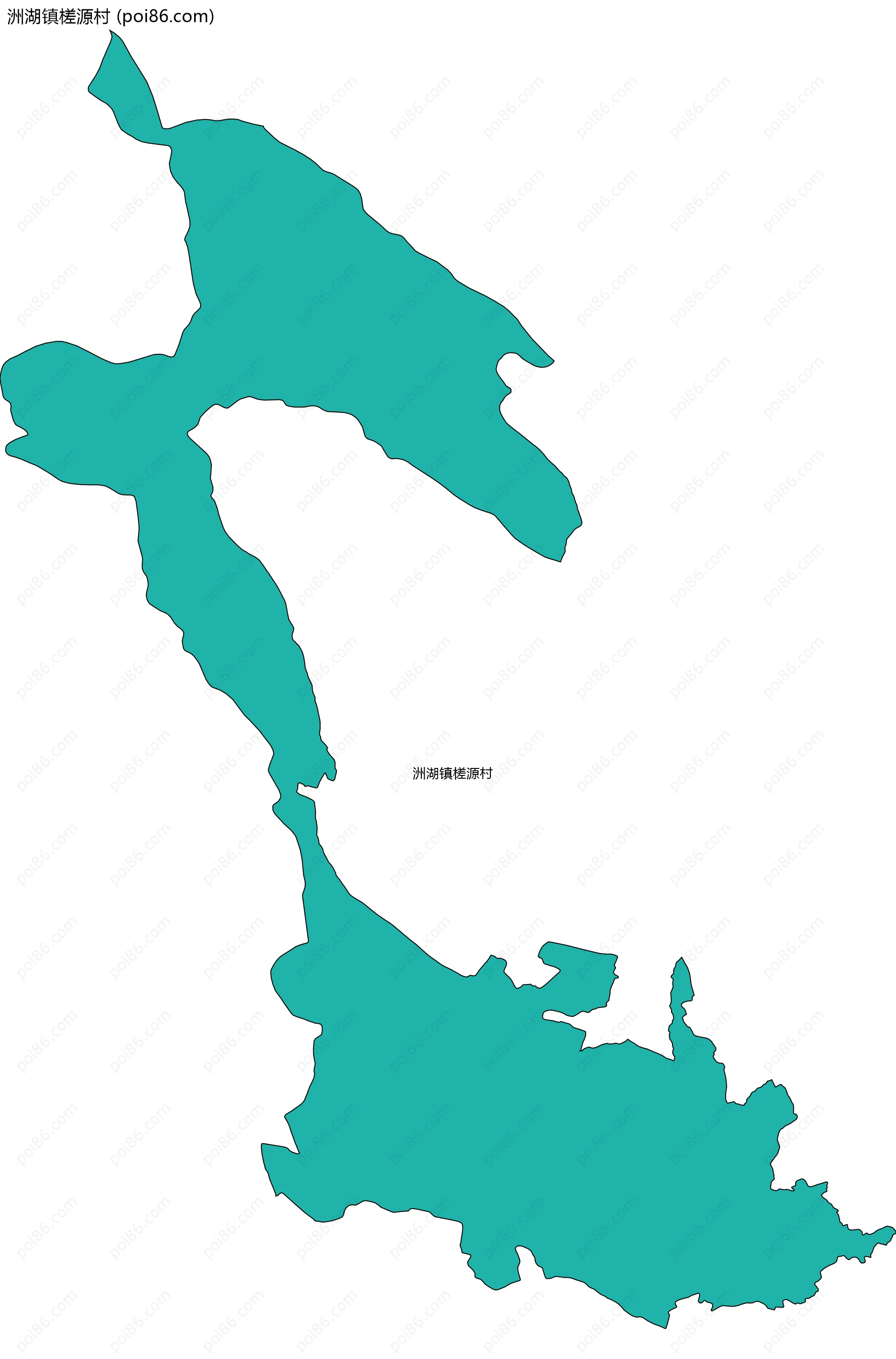 洲湖镇槎源村边界地图