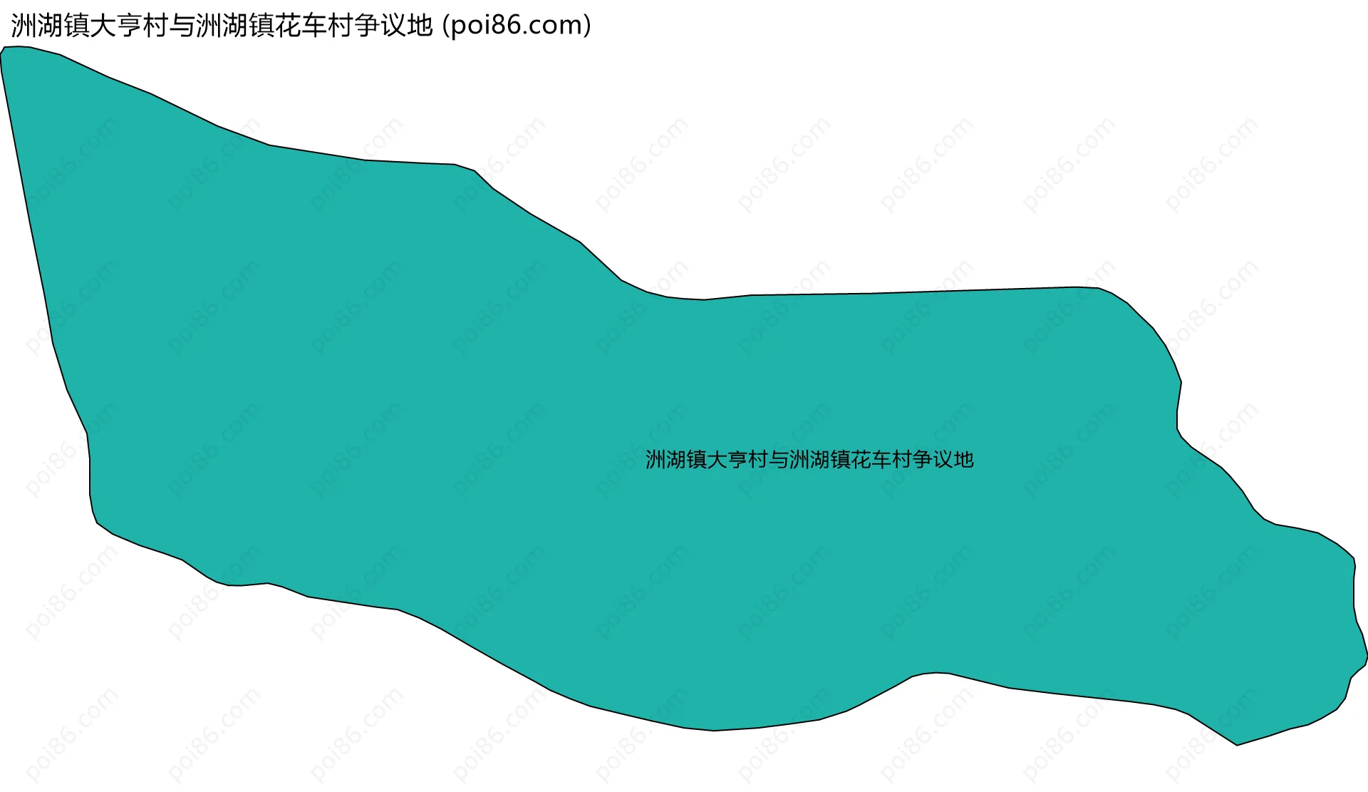 洲湖镇大亨村与洲湖镇花车村争议地边界地图
