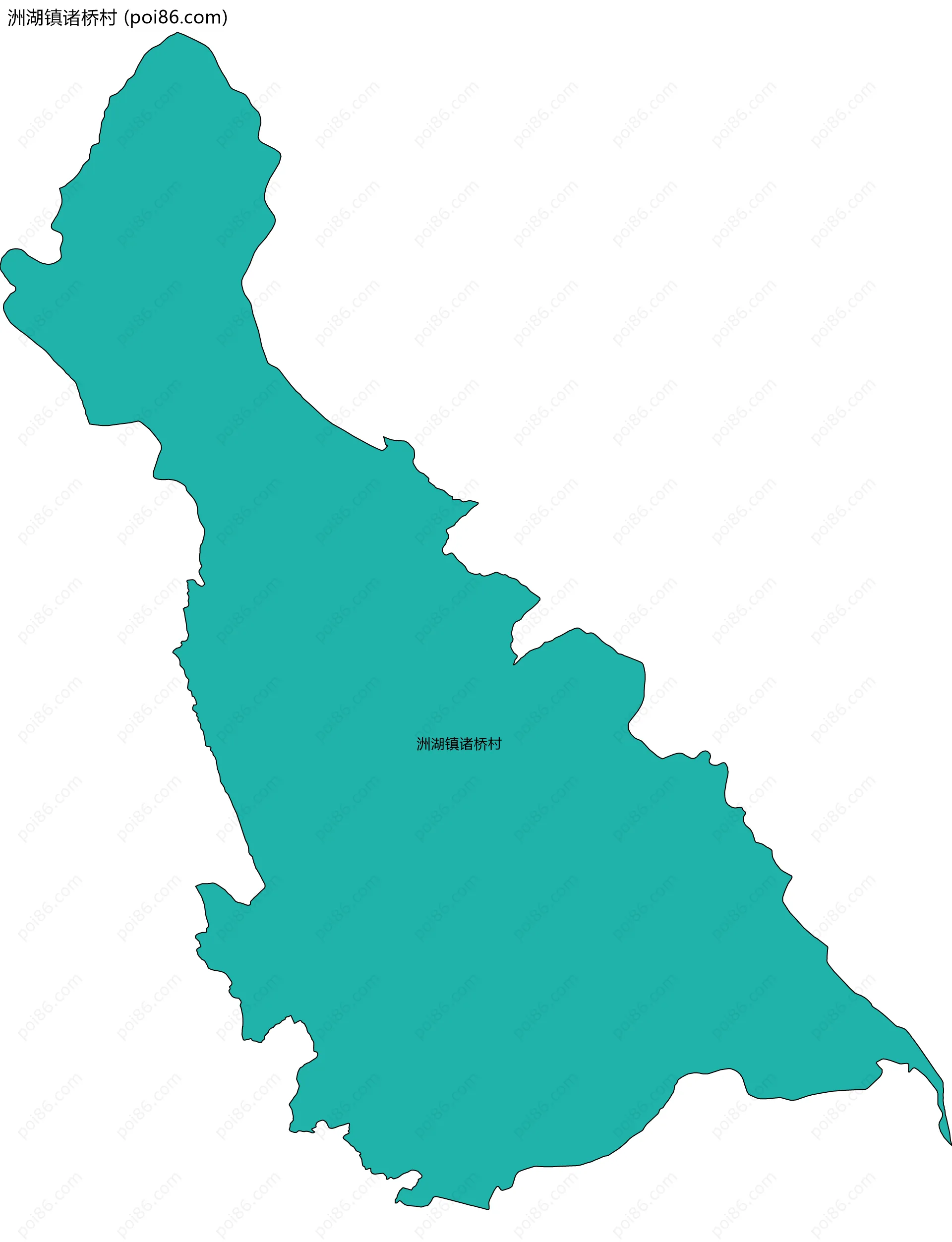 洲湖镇诸桥村边界地图