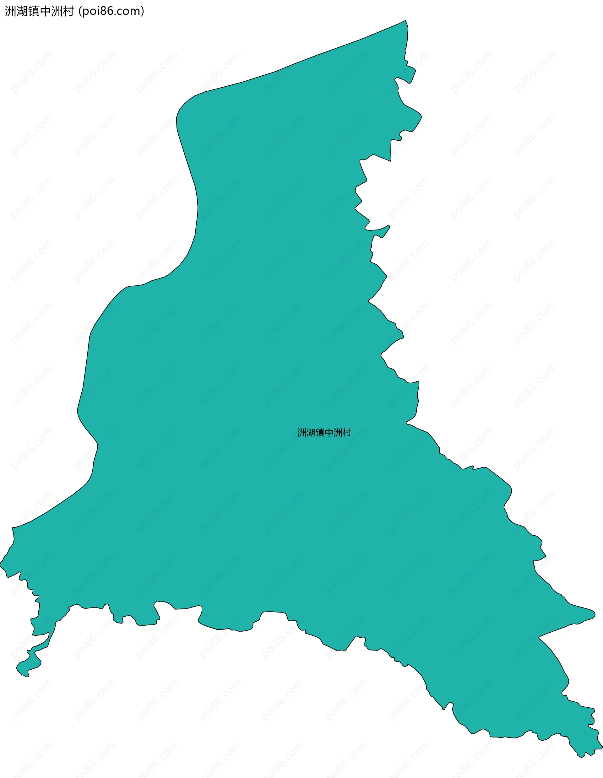 洲湖镇中洲村边界地图