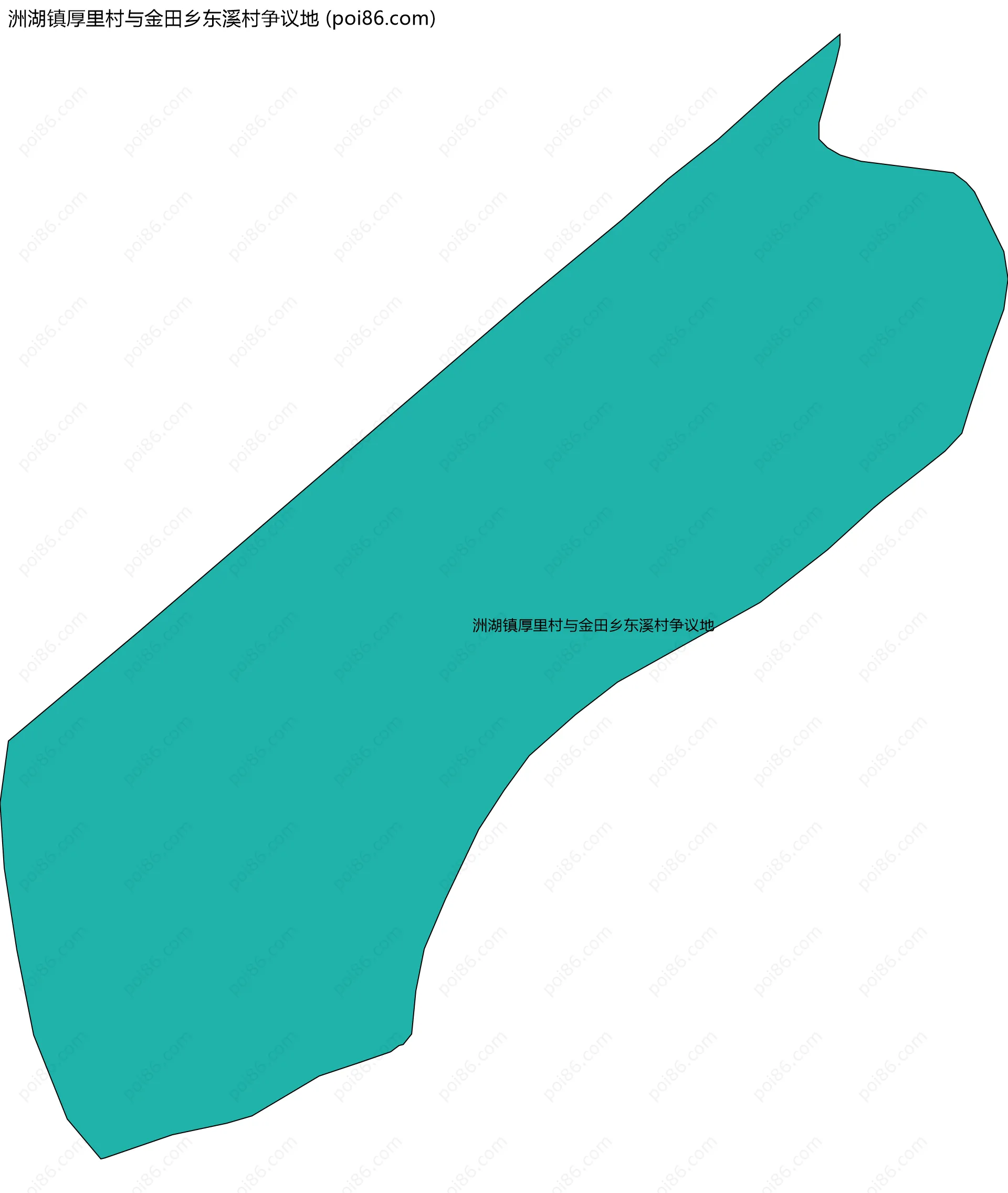 洲湖镇厚里村与金田乡东溪村争议地边界地图