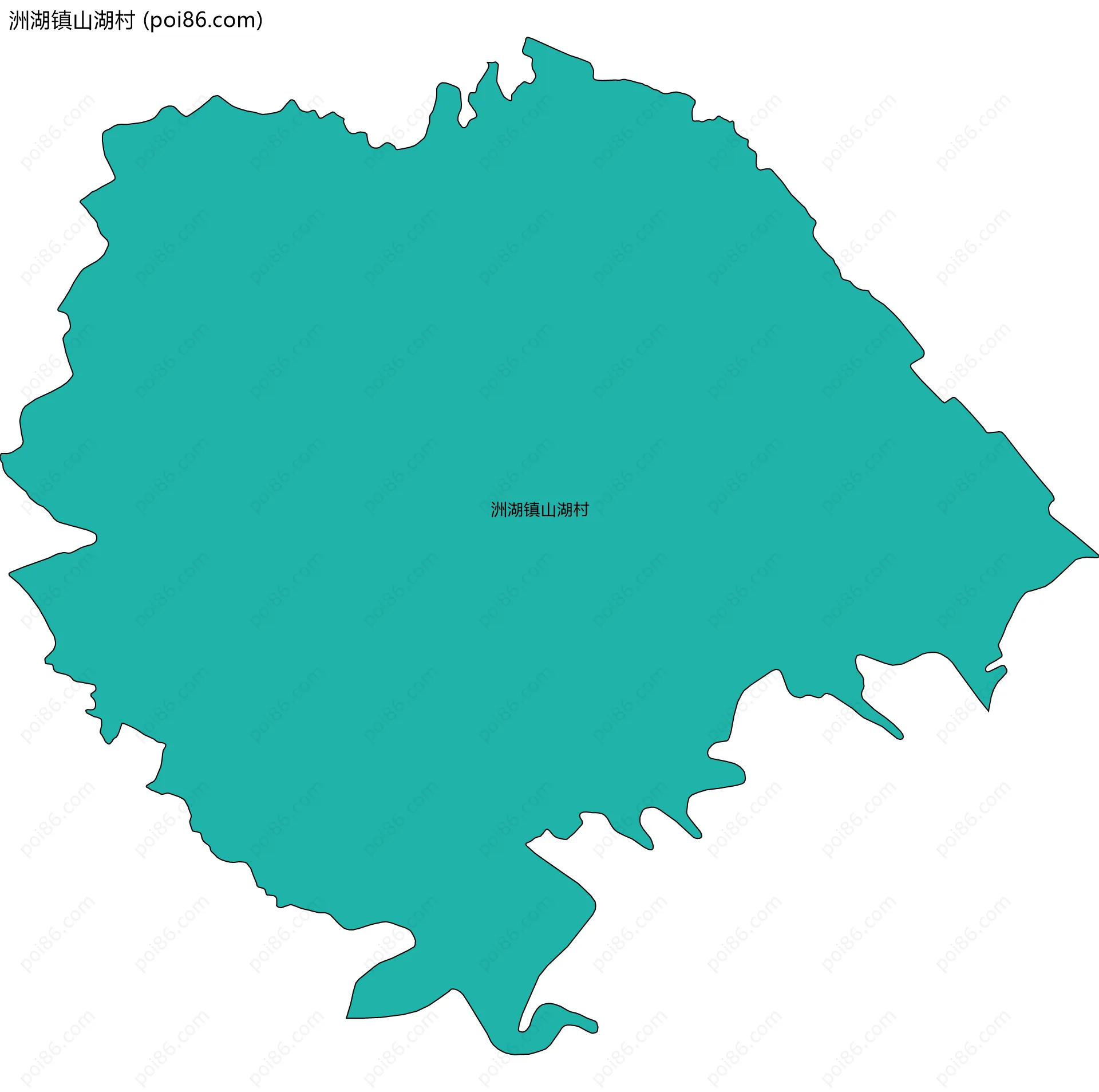 洲湖镇山湖村边界地图