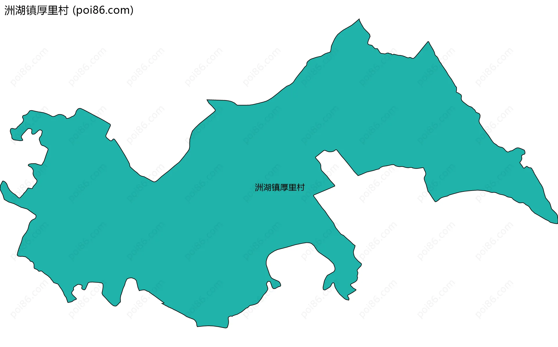 洲湖镇厚里村边界地图