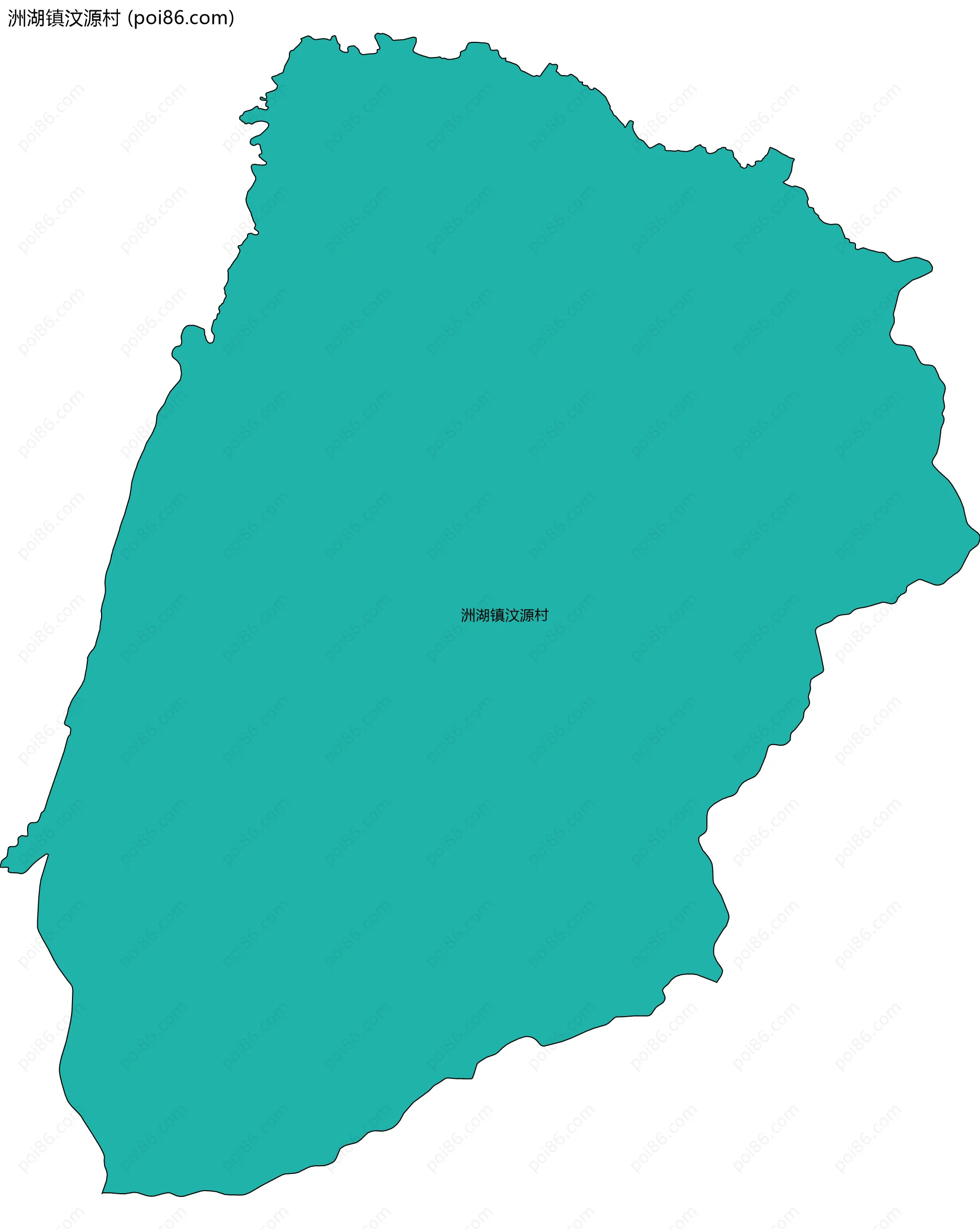 洲湖镇汶源村边界地图