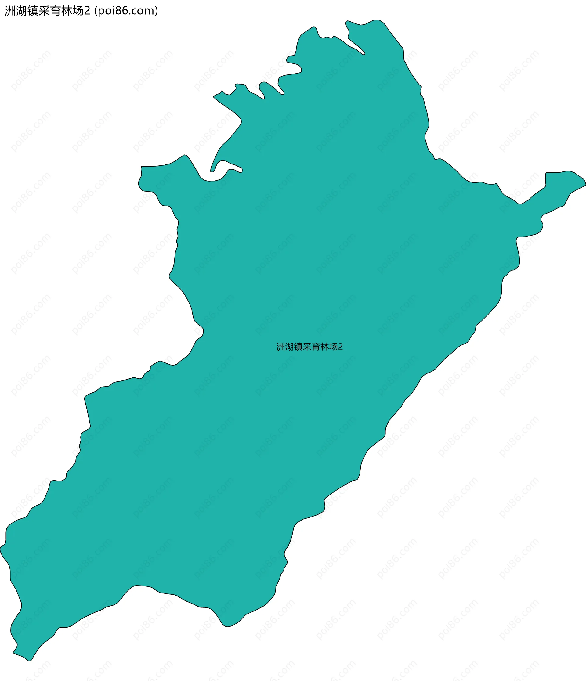 洲湖镇采育林场2边界地图