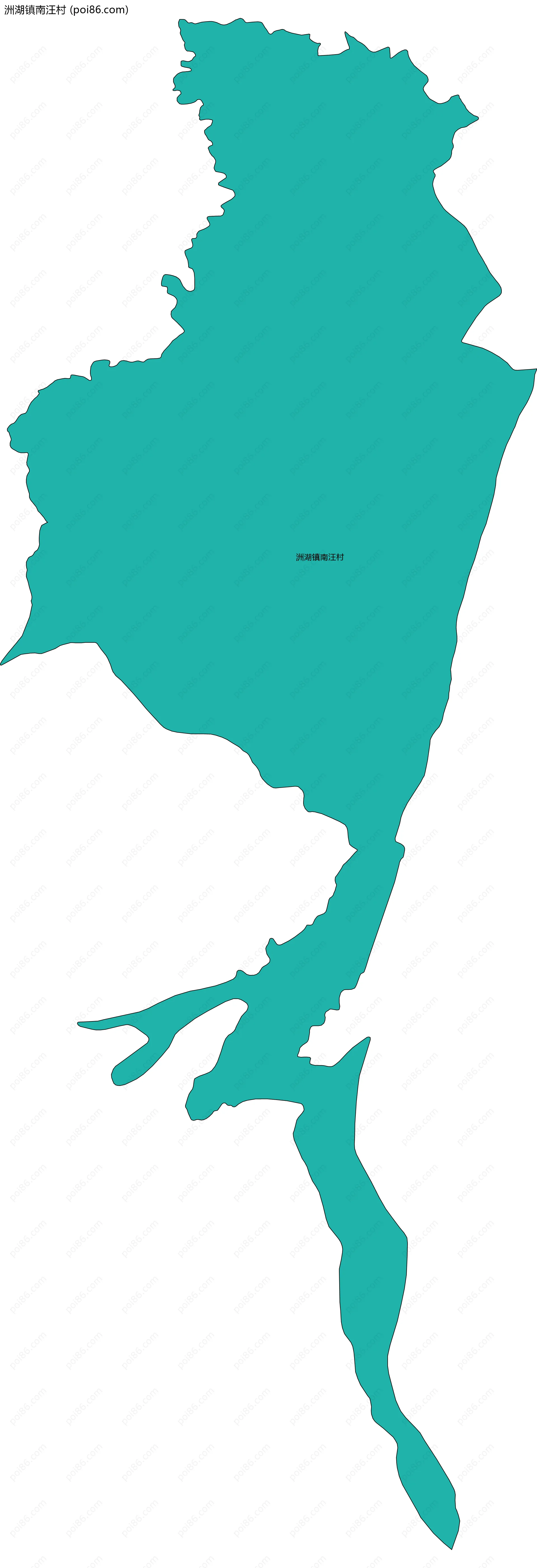 洲湖镇南汪村边界地图