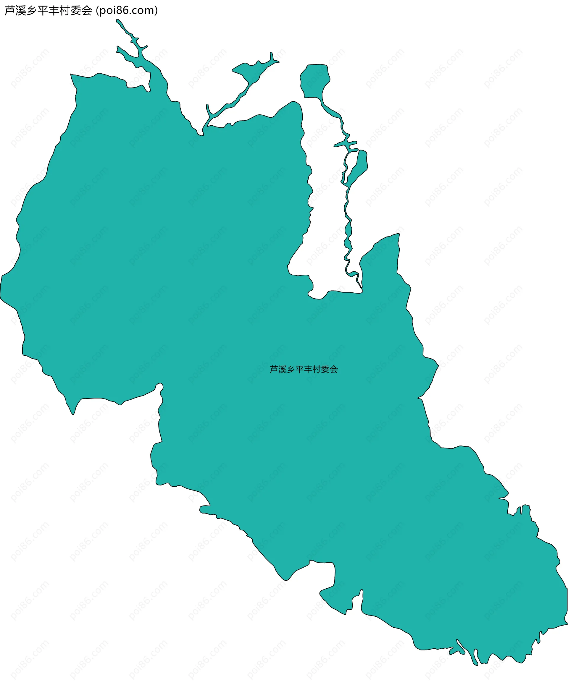 芦溪乡平丰村委会边界地图