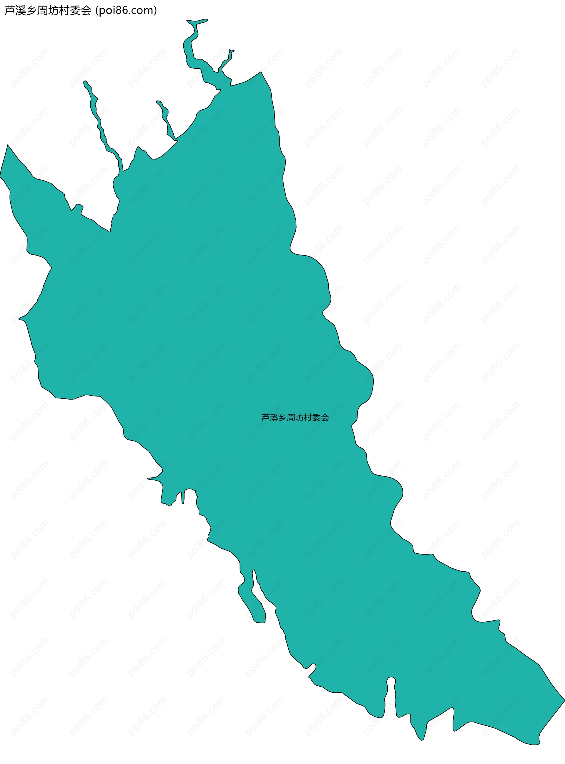 芦溪乡周坊村委会边界地图