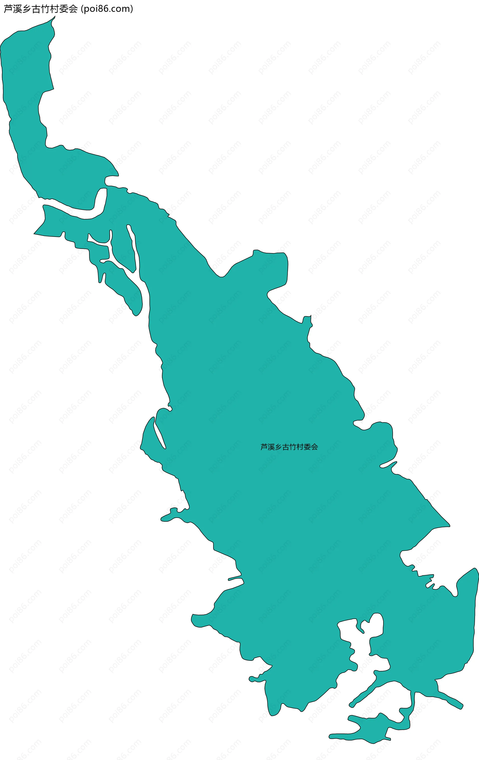 芦溪乡古竹村委会边界地图