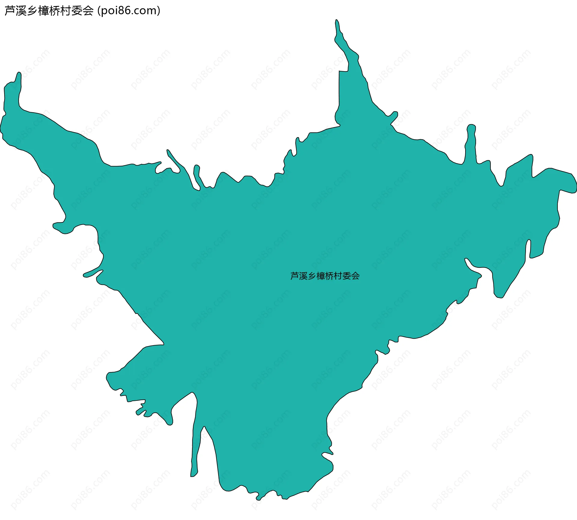 芦溪乡樟桥村委会边界地图