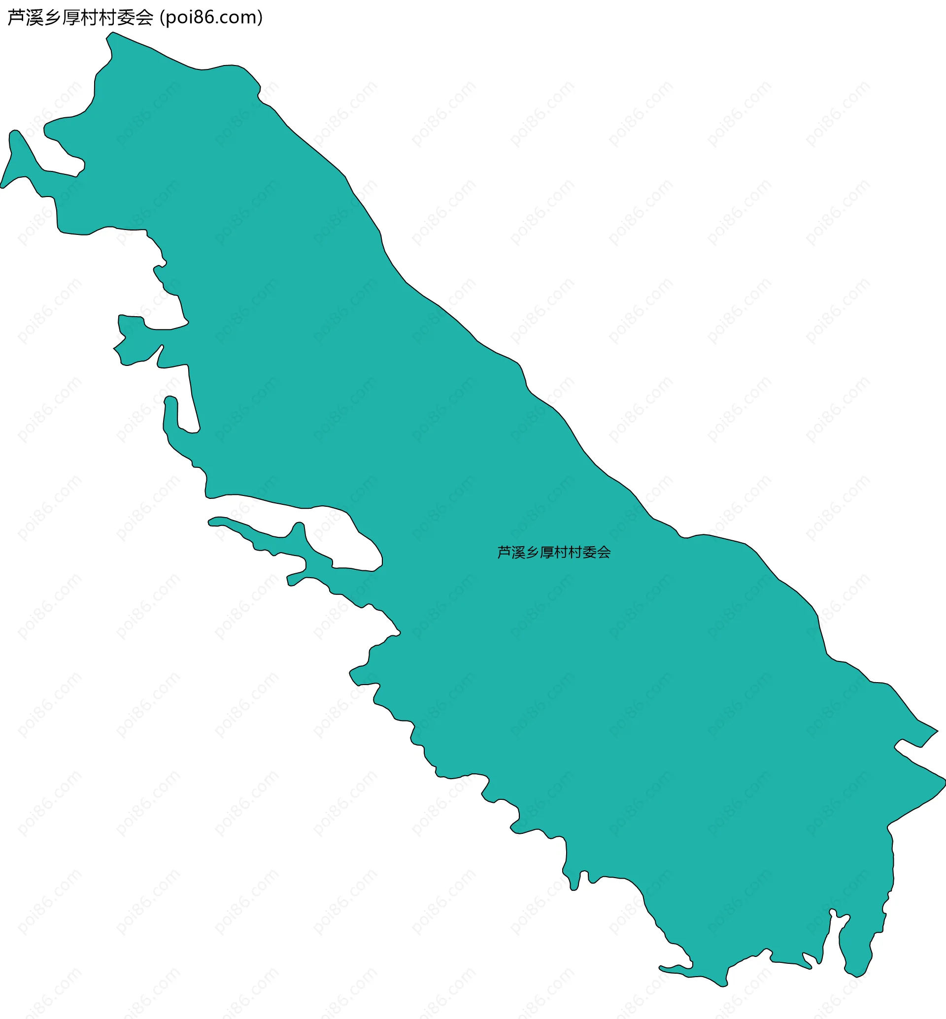 芦溪乡厚村村委会边界地图
