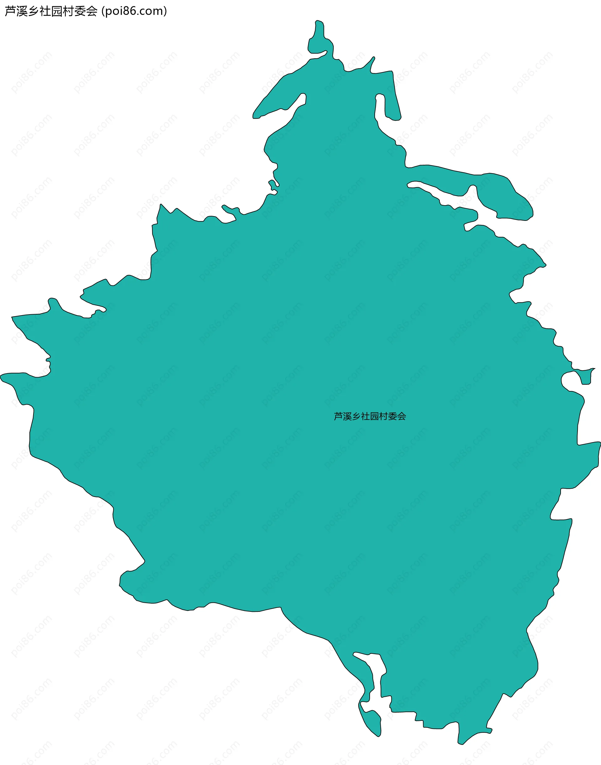 芦溪乡社园村委会边界地图