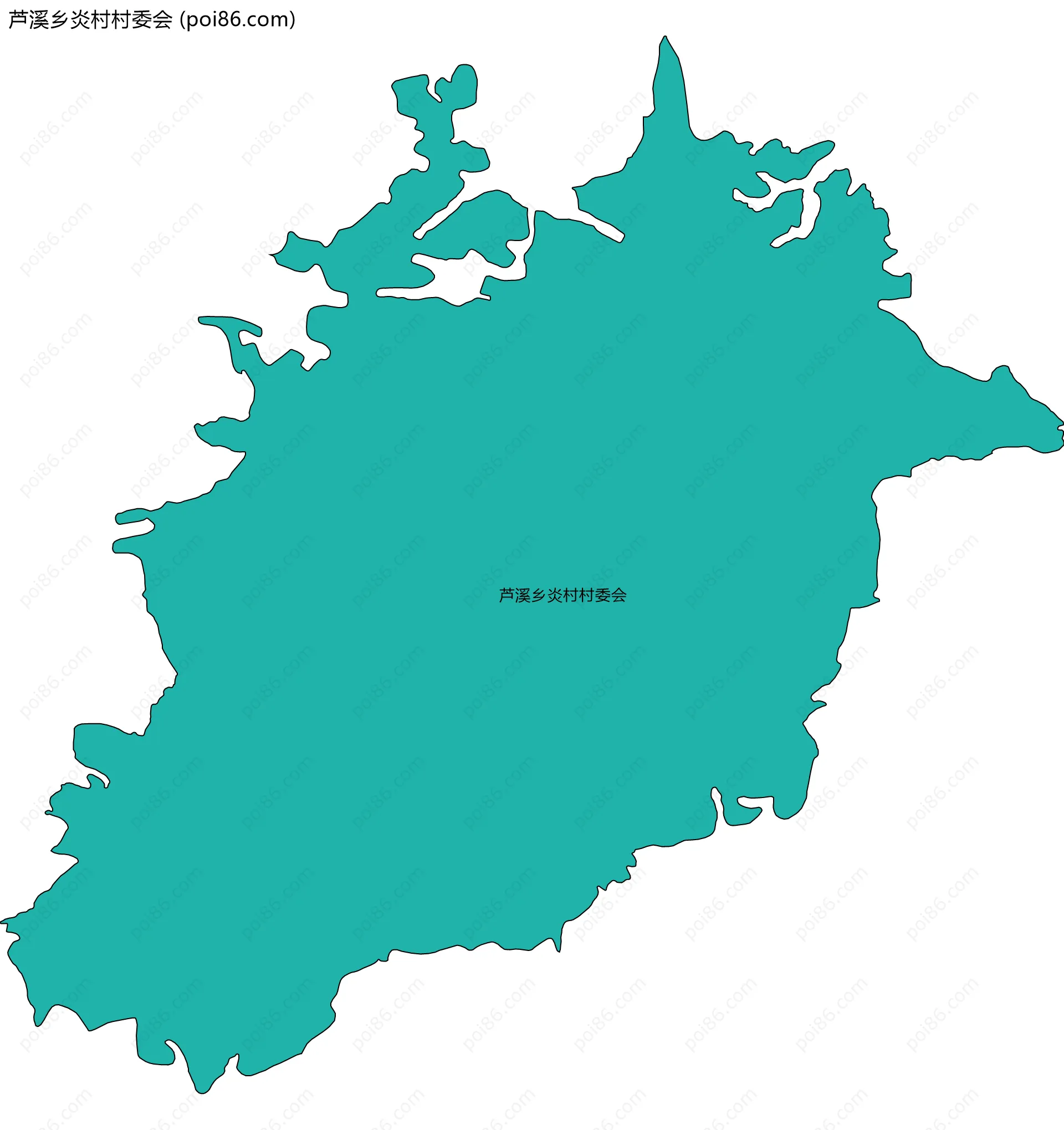 芦溪乡炎村村委会边界地图