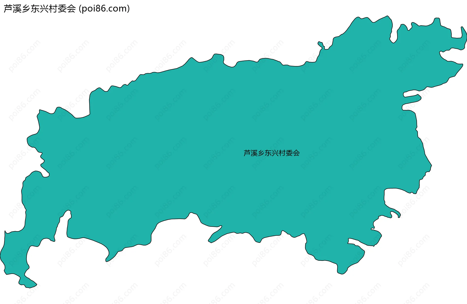 芦溪乡东兴村委会边界地图