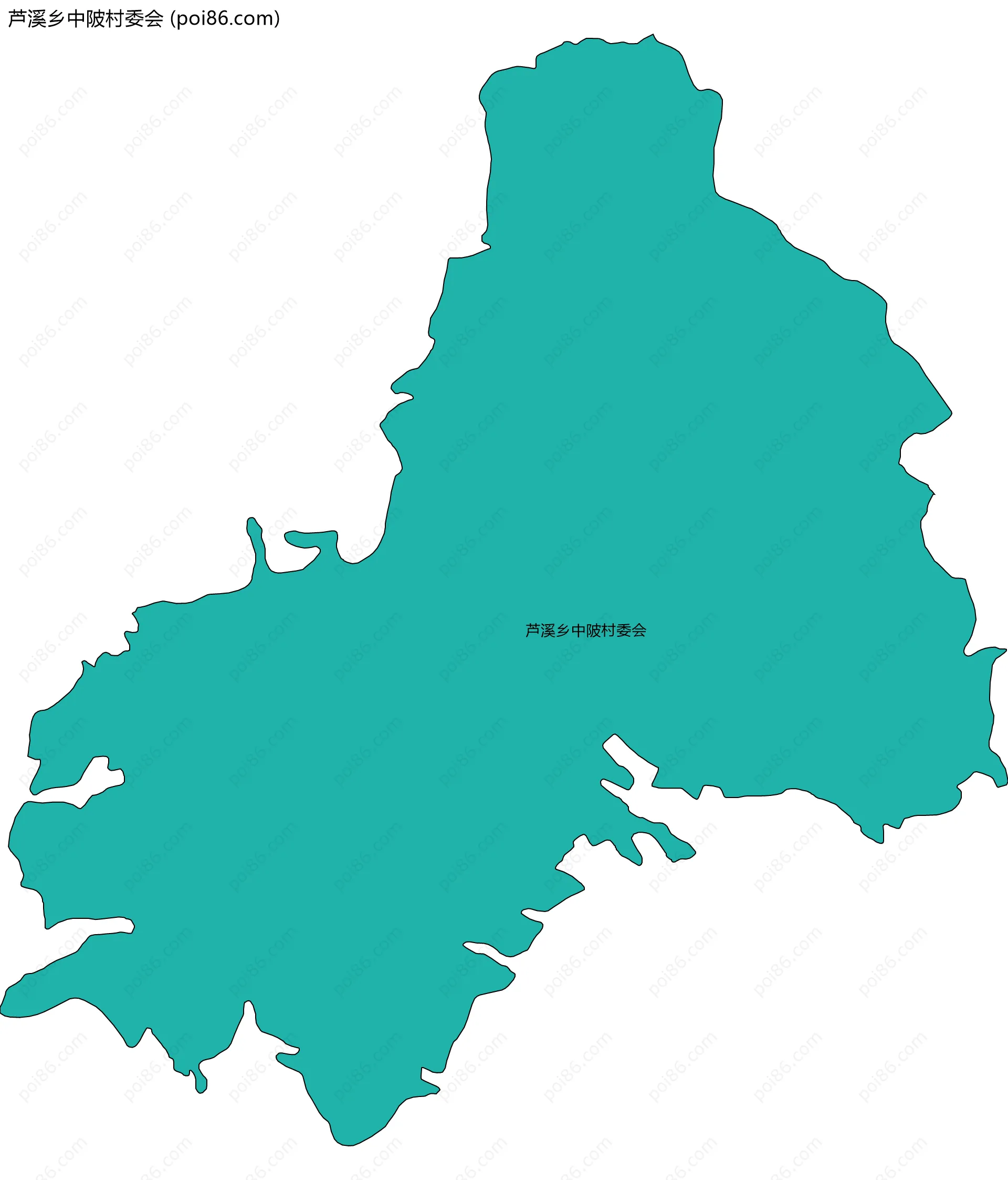 芦溪乡中陂村委会边界地图