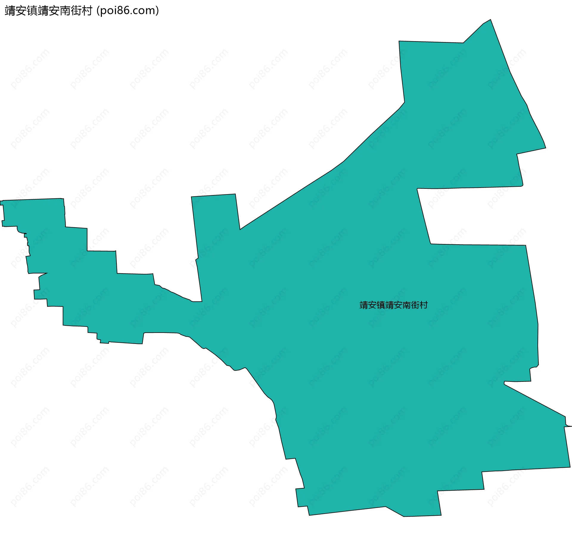靖安镇靖安南街村边界地图
