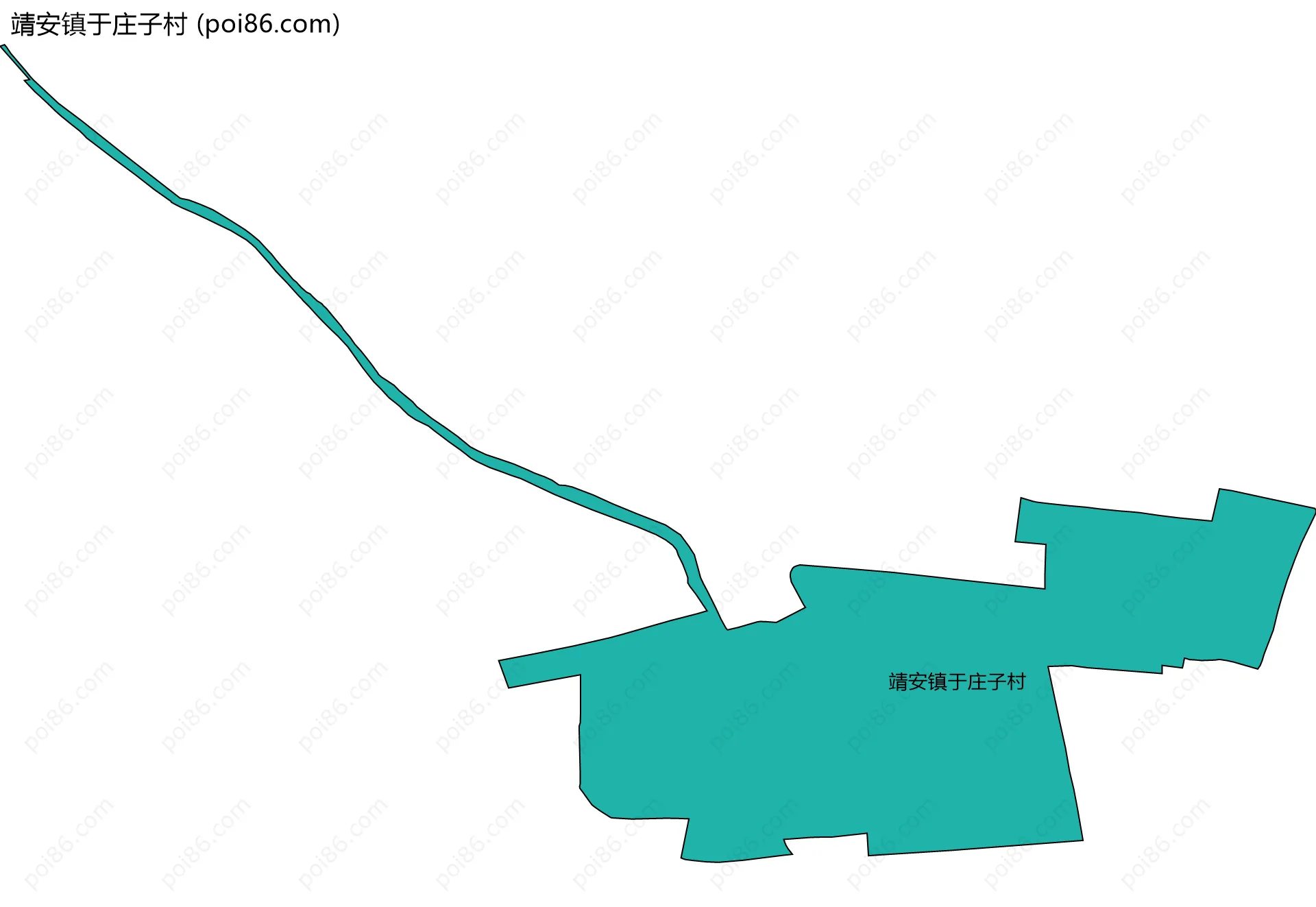 靖安镇于庄子村边界地图