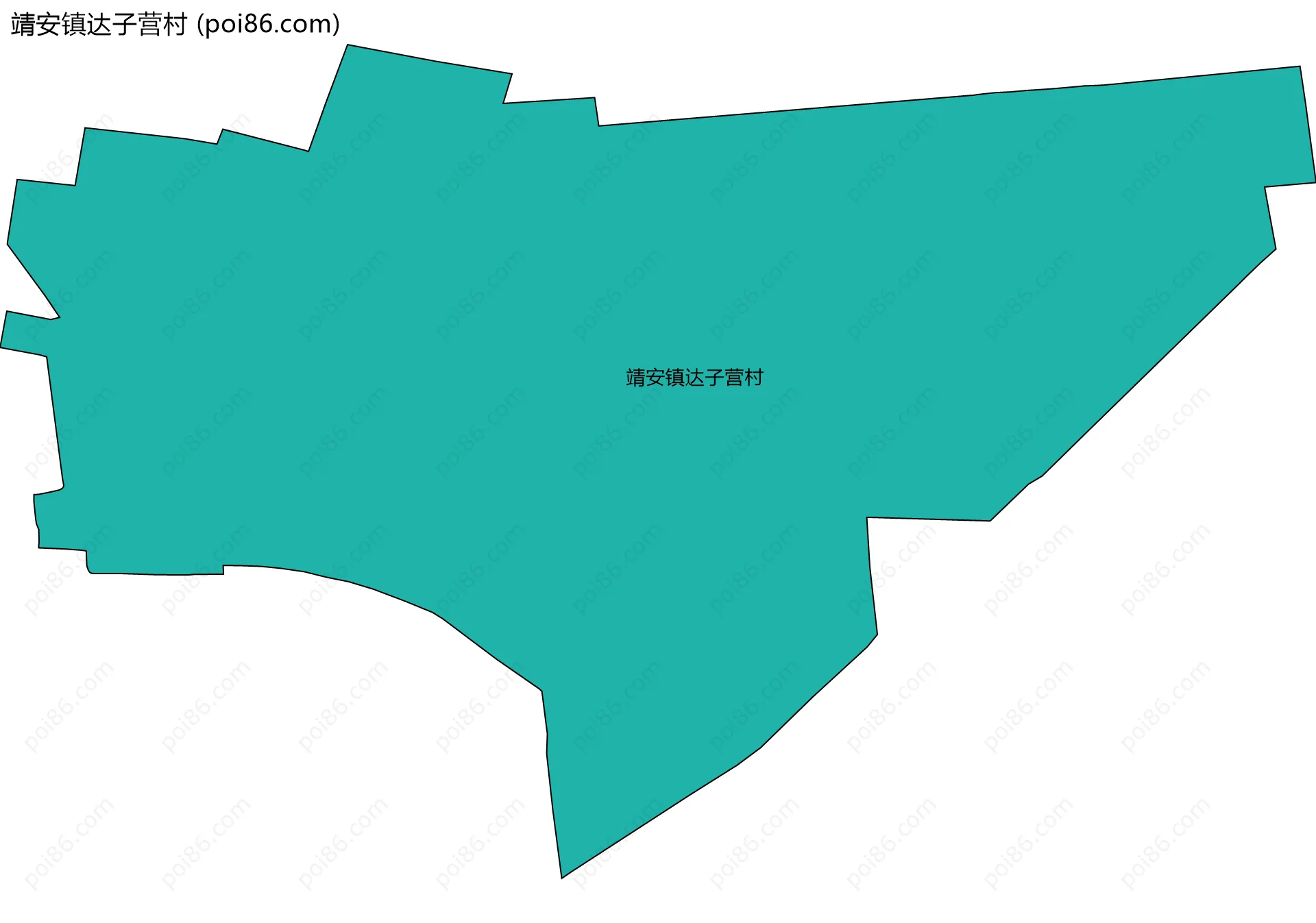 靖安镇达子营村边界地图